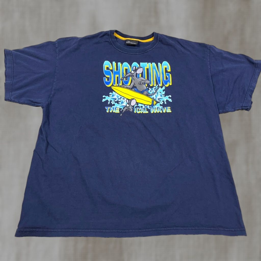 Vintage VINTAGE No Boundaries Shirt Men 2XL Blue Surfing Rat Mouse Radical Wave 00s Size US XXL / EU 58 / 5 - 1 Thumbnail