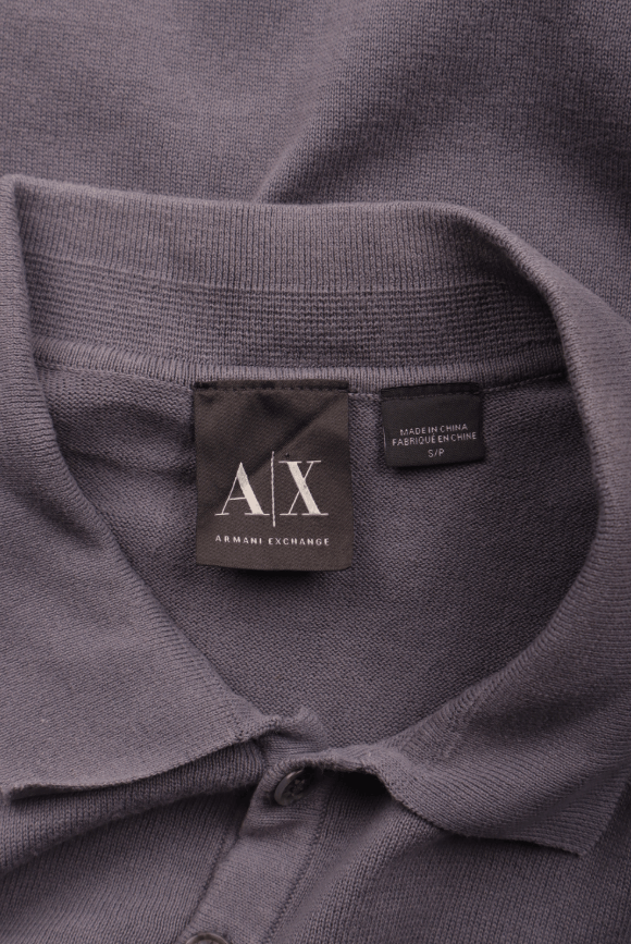 Armani Exchange Armani Exchange Short Sleeve Knitted Polo Shirt Grey Size S Size US S / EU 44-46 / 1 - 3 Thumbnail