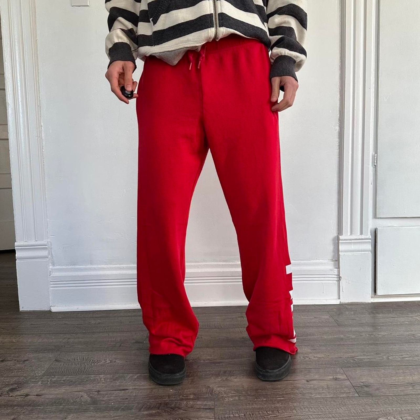 Victoria's Secret × Vintage Vintage 00s Red Pink Victorias Secret Low Lounge PJ Sweapant Size 32" / US 10 / IT 46 - 1 Thumbnail