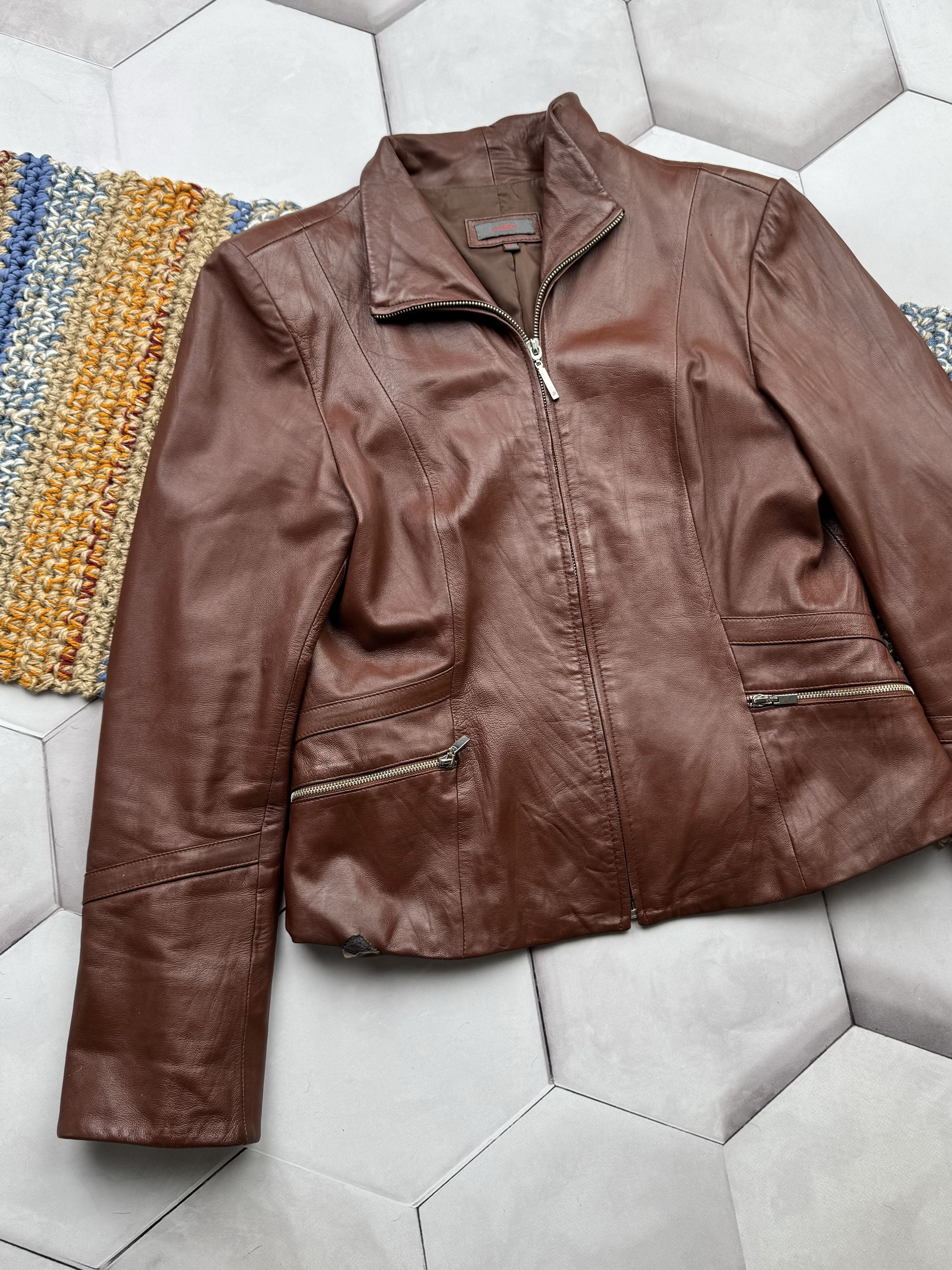 Japanese Brand Vintage Leather Jacket (E4) Size M / US 6-8 / IT 42-44 - 2 Thumbnail