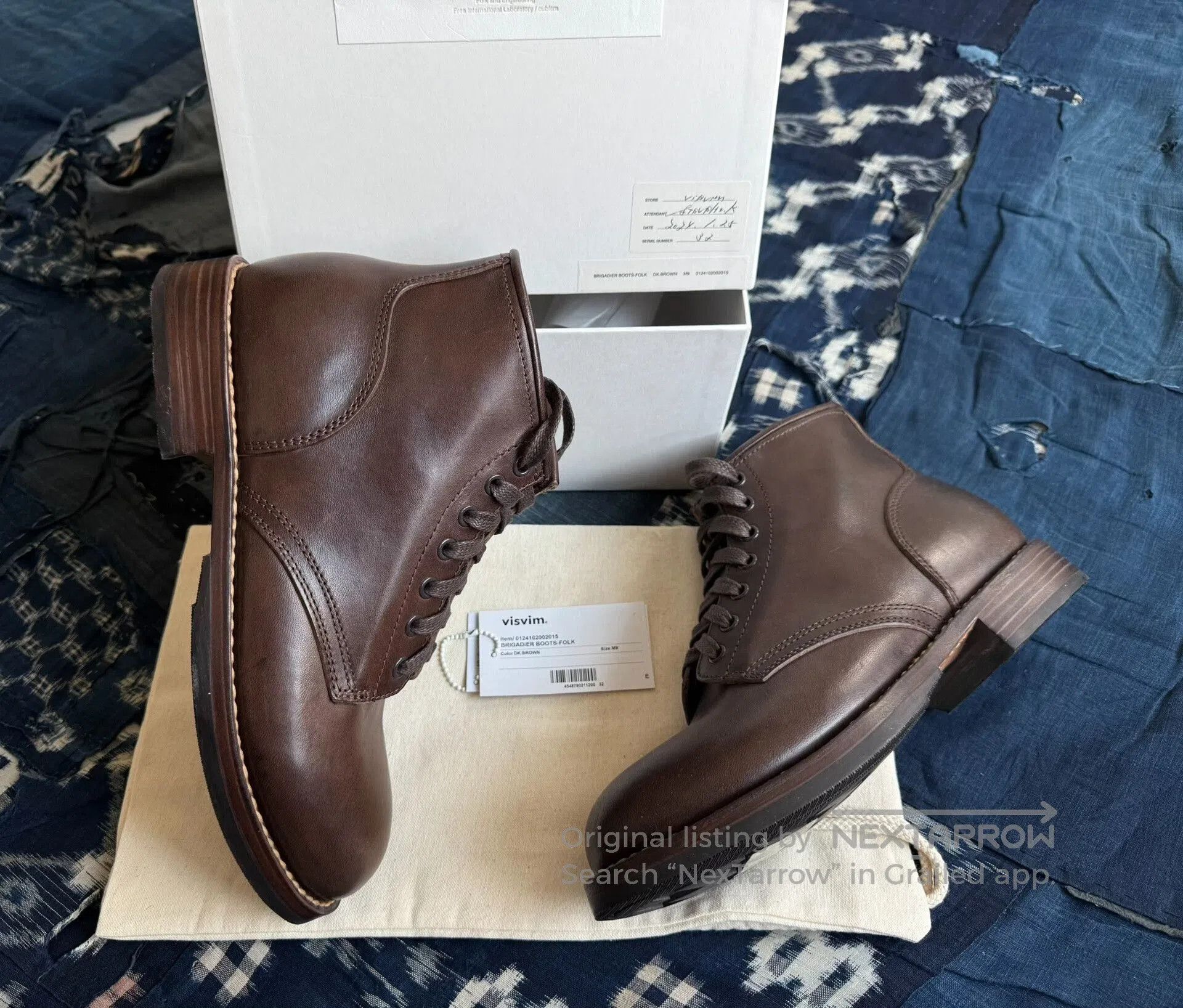 Visvim VISVIM Brigadier Boots in Brown Leather. Size US 9 / EU 42 - 1 Thumbnail
