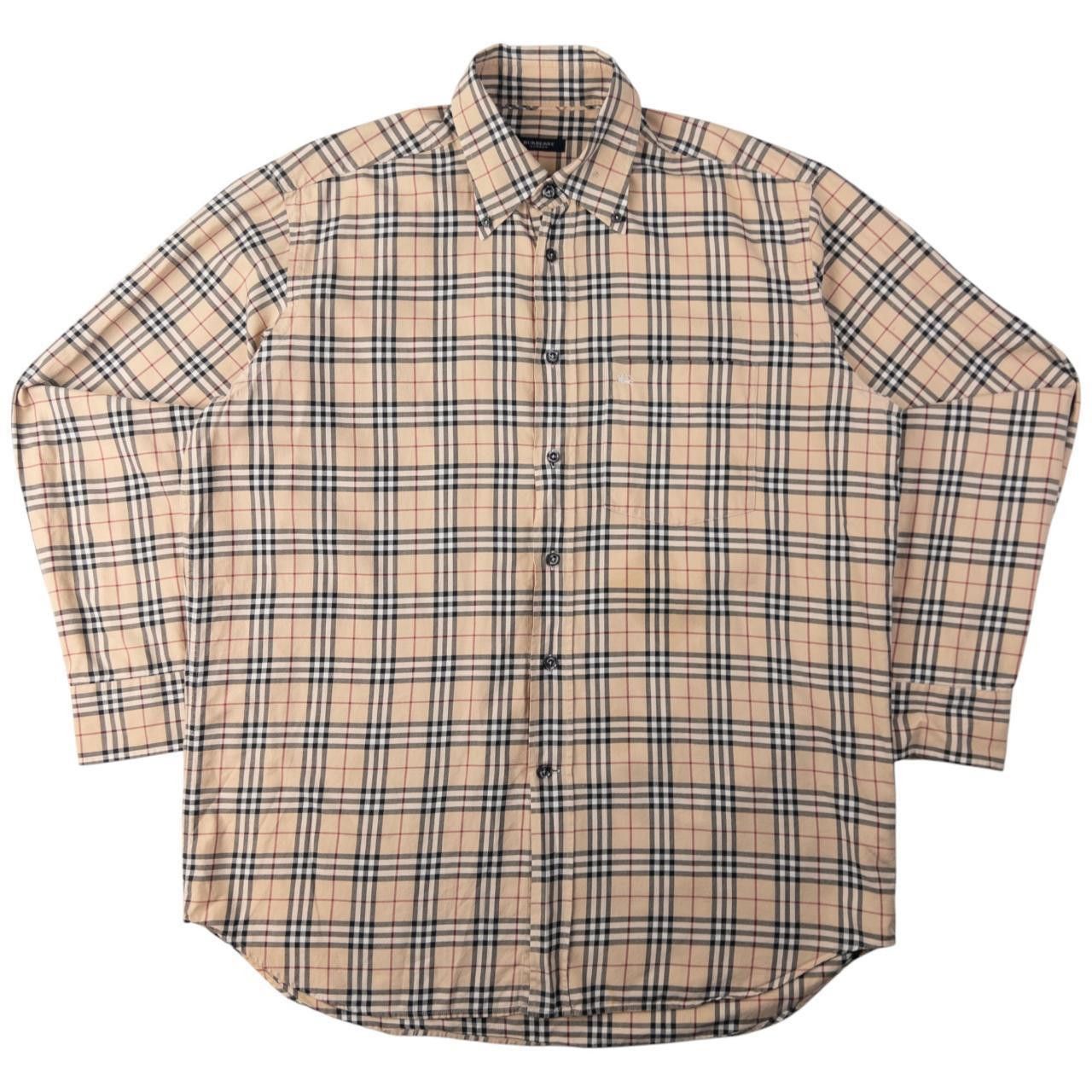 Vintage Burberry Nova Check Long Sleeve Shirt Size XL