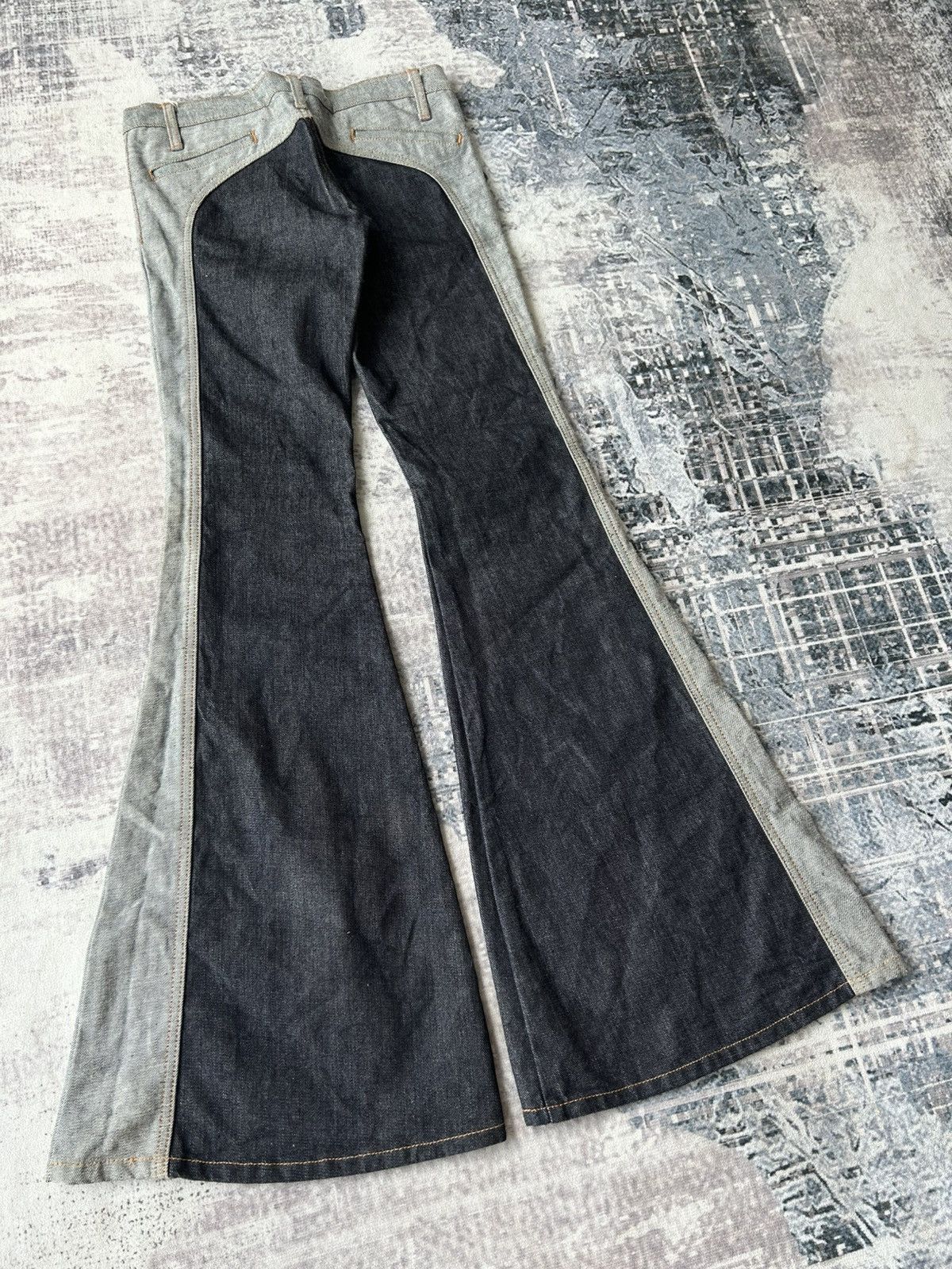 Japanese Brand Super Flared Rockstar Punk Jeans Size US 28 / EU 44 - 11 Thumbnail