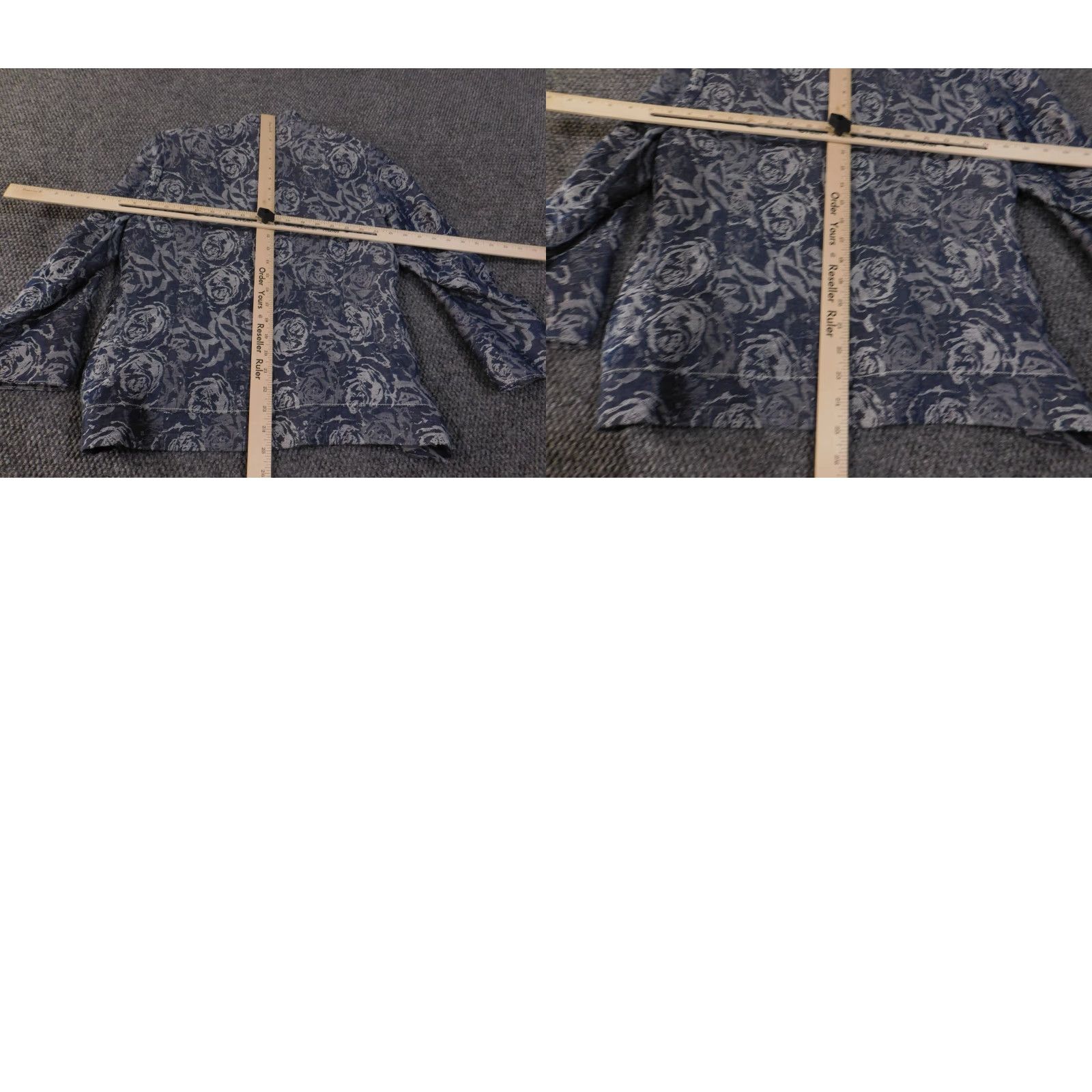 Coldwater Creek Coldwater Creek Blazer Womens 6 Blue Floral Linen Blend Button Front Jacket Size M / US 6-8 / IT 42-44 - 9 Thumbnail