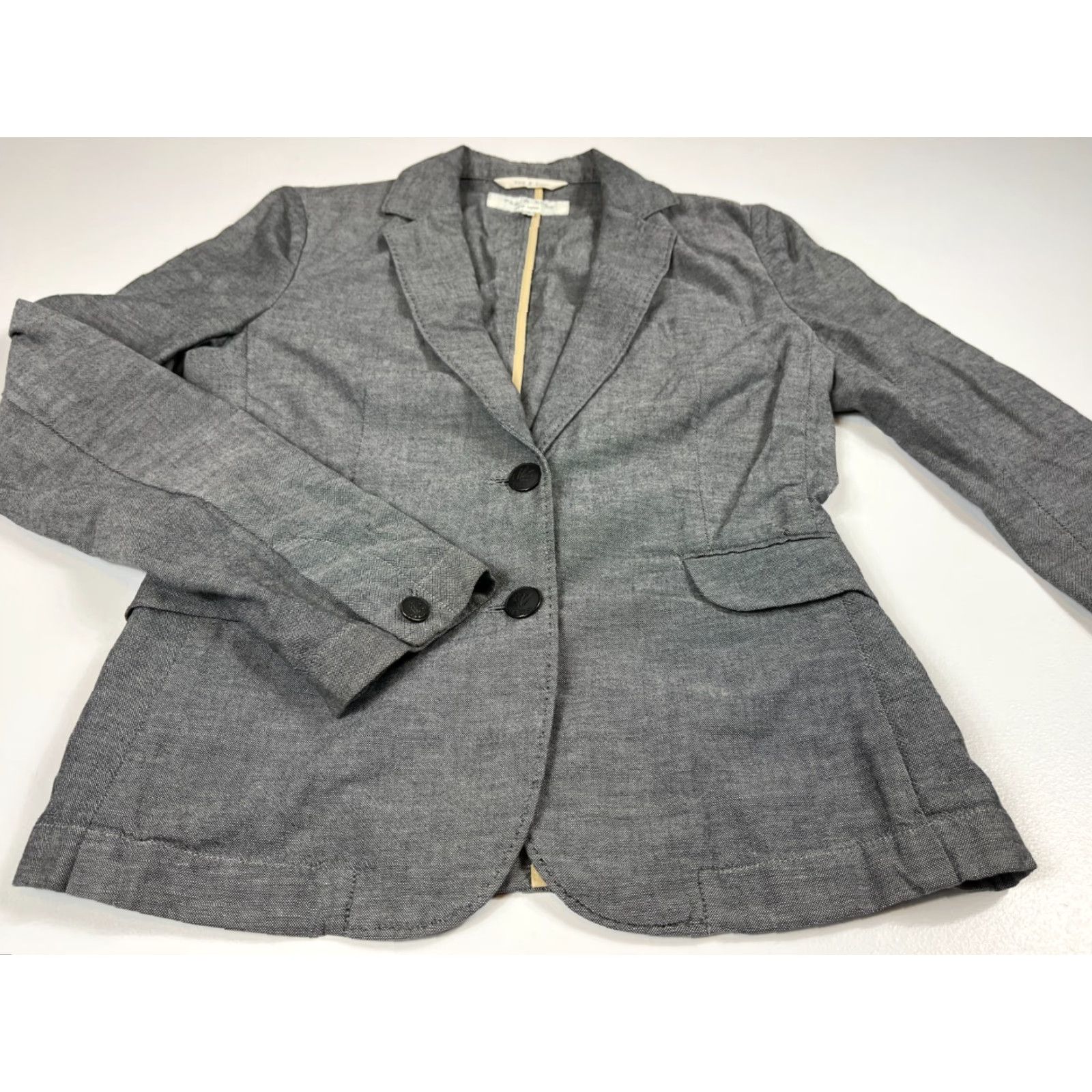 Rag & Bone VINTAGE Rag & Bone Blazer Jacket Womens Made in USA Gray Size 4 City Classic Designer 90s 00s Pockets Lightweight Button Closure Mid-Length Size S / US 4 / IT 40 - 4 Thumbnail
