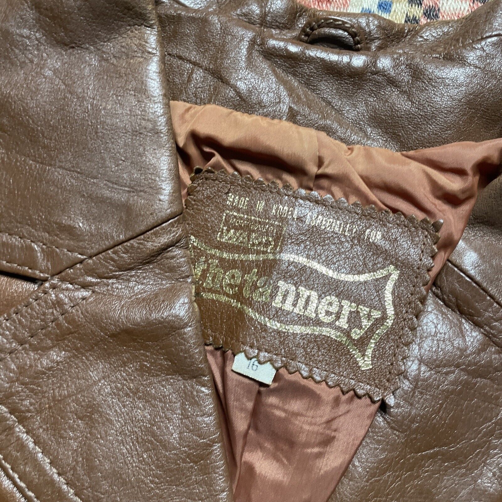 Japanese Brand × Vintage Vtg 70s Montgomery Ward Tannery Leather Belted Trench Coat Size M / US 6-8 / IT 42-44 - 2 Thumbnail