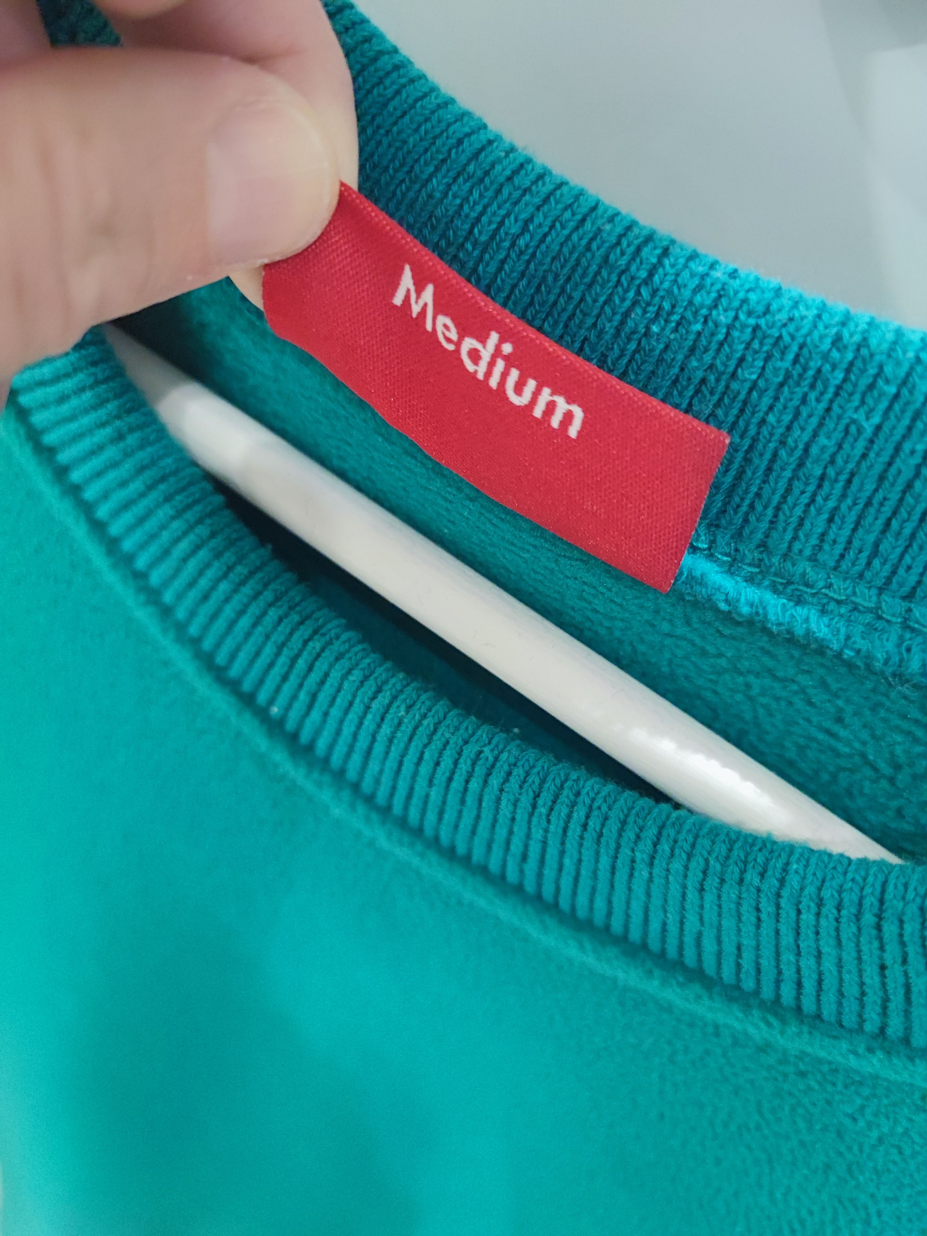 Supreme fw16 supreme polartec fleece crewneck teal small box logo Size US M / EU 48-50 / 2 - 5 Thumbnail
