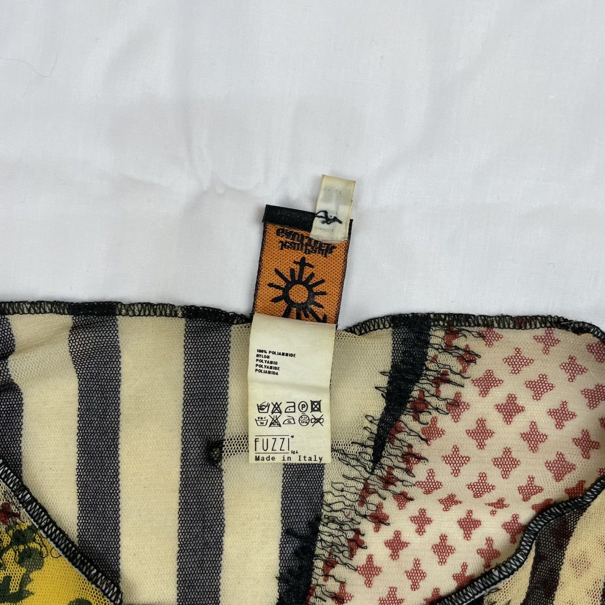 Jean Paul Gaultier Jean Paul Gaultier Asian Patchwork Elastic Mesh Top Vintage Size US L / EU 52-54 / 3 - 6 Thumbnail
