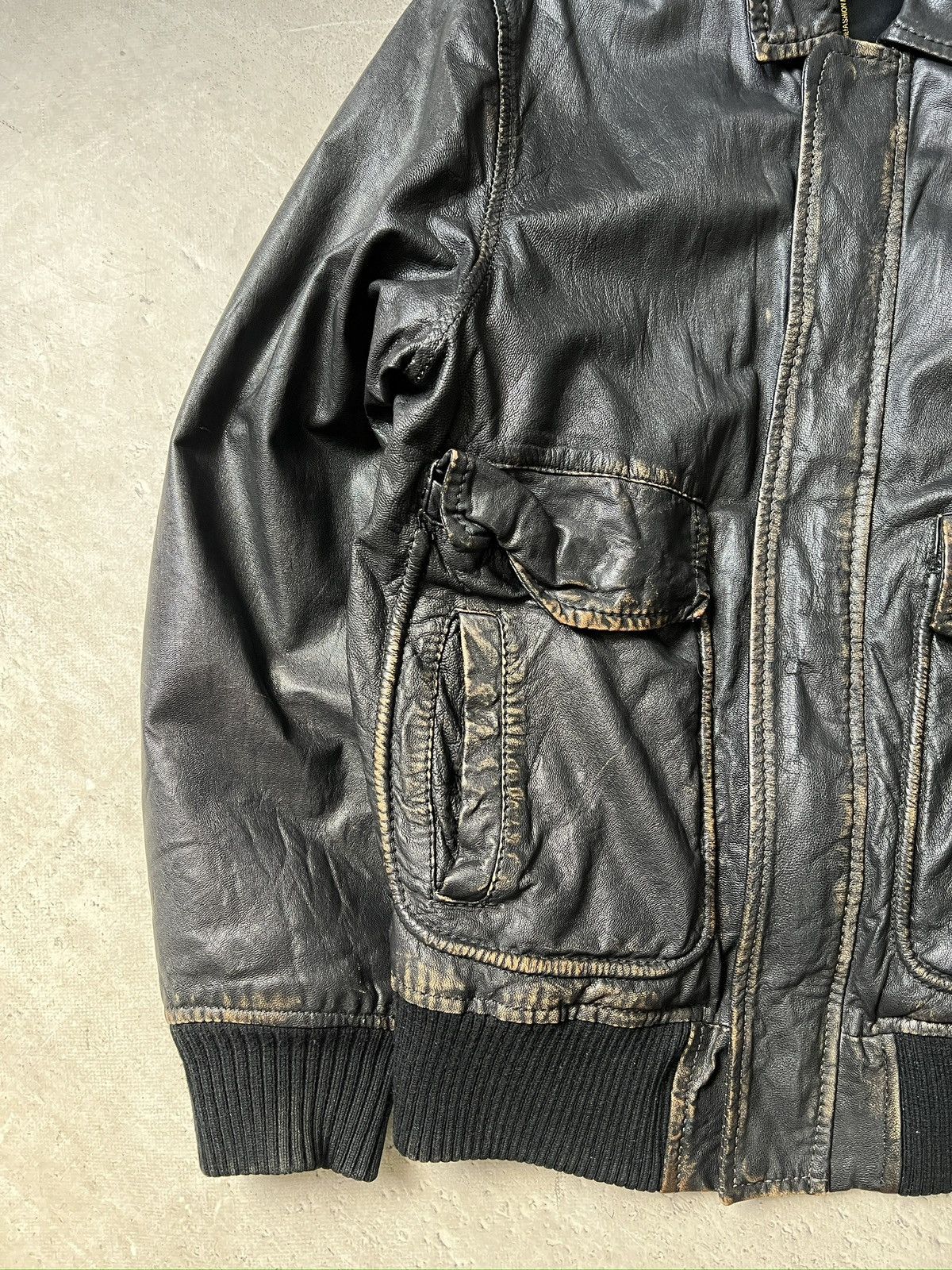 Jack & Jones Jack jones leather aviation jacket y2k style schott Size US L / EU 52-54 / 3 - 3 Thumbnail