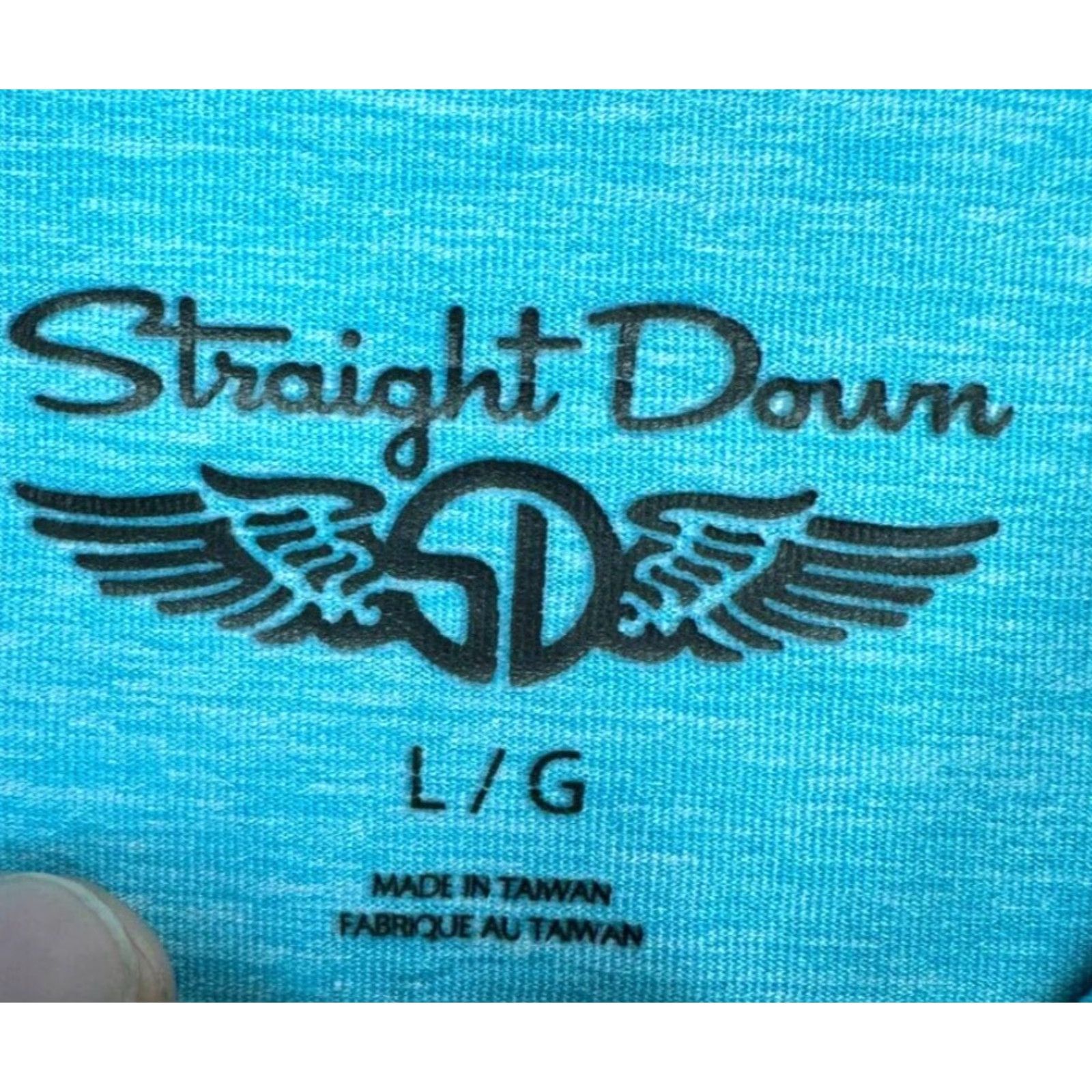Vintage Straight Down Polo Short Sleeve Stretch Rugby Outdoor Adult Large Blue Golf Mens Shirt Size US L / EU 52-54 / 3 - 4 Thumbnail