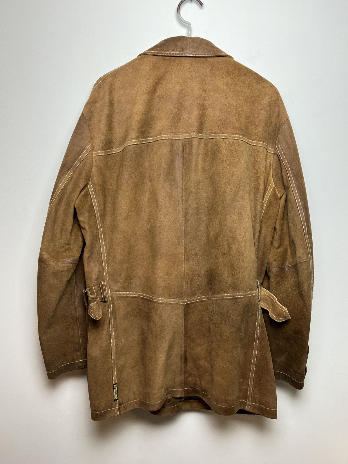 Giorgio Armani armani y2k archive chore work leather jacket Size US L / EU 52-54 / 3 - 10 Thumbnail