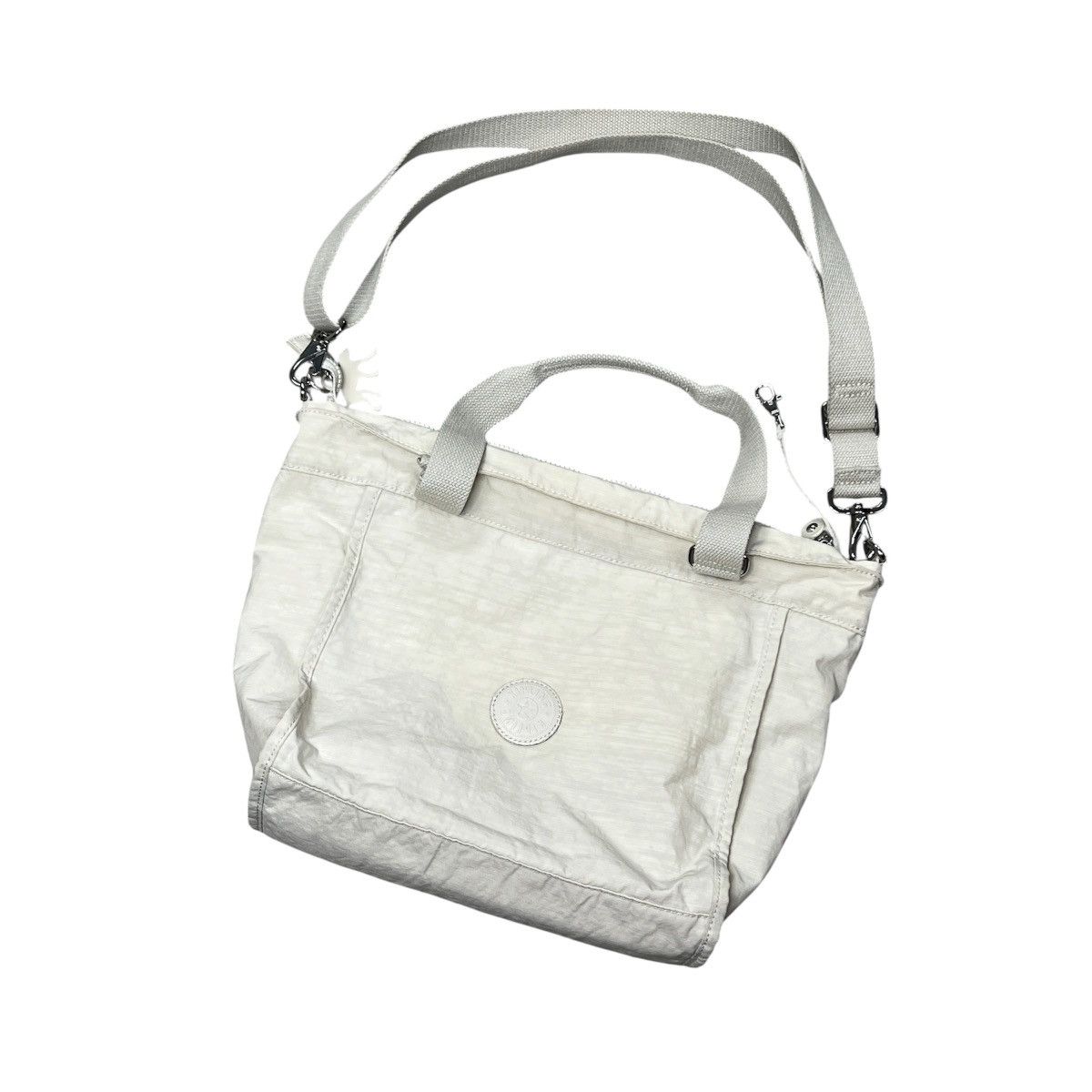 Other Kipling Grey Crinkle Nylon Mini Tote Crossbody Bag Charm Size ONE SIZE - 1 Thumbnail
