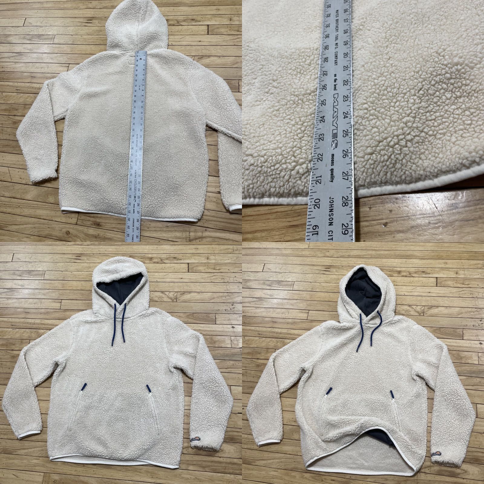 Chubbies VINTAGE Chubbies Hoodie Men L Ivory Cream Capsule Fleece Pullover Deep Pile Sherpa Pockets Hooded Size US L / EU 52-54 / 3 - 9 Thumbnail