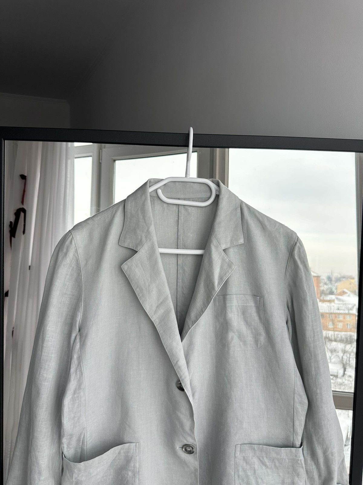 Fedeli Fedeli Linen Blazer Jacket Light Grey Men’s Sz S-M Size US S / EU 44-46 / 1 - 2 Thumbnail