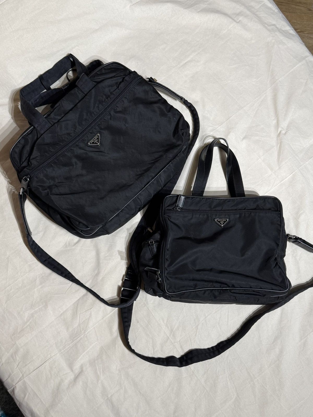 Prada RE NYLON MESSENGER CROSSBODY BAG WEEKENDER DUFFLE Size ONE SIZE - 11 Thumbnail