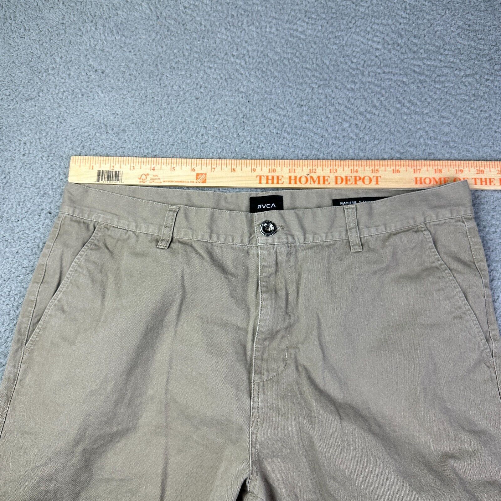 RVCA RVCA Nature X Industry Chino Shorts Mens Size 38 Brown Size US 38 / EU 54 - 5 Thumbnail