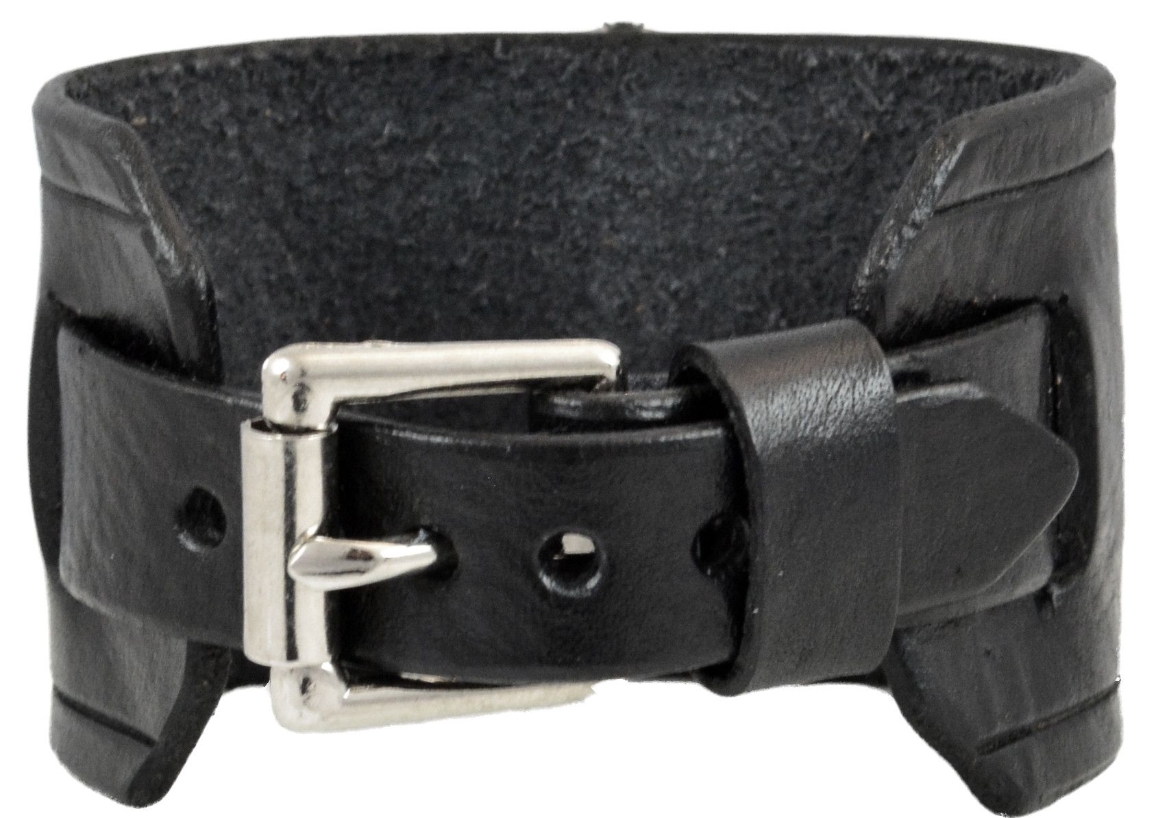 Handmade Men's Leather Cuff Watch - Diver Size ONE SIZE - 3 Thumbnail