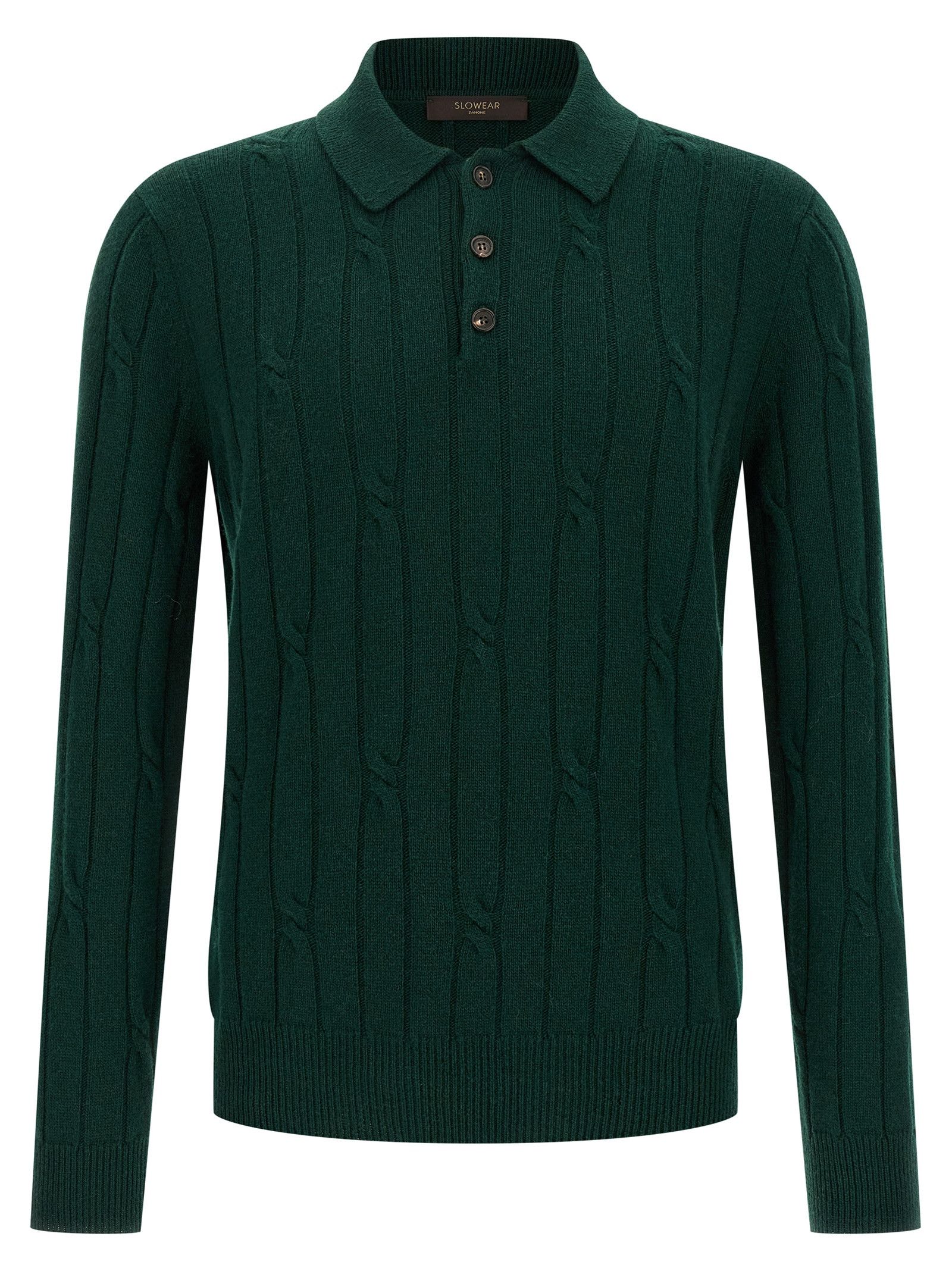 Zanone Braided Wool Polo Shirt Size US L / EU 52-54 / 3 - 1 Thumbnail