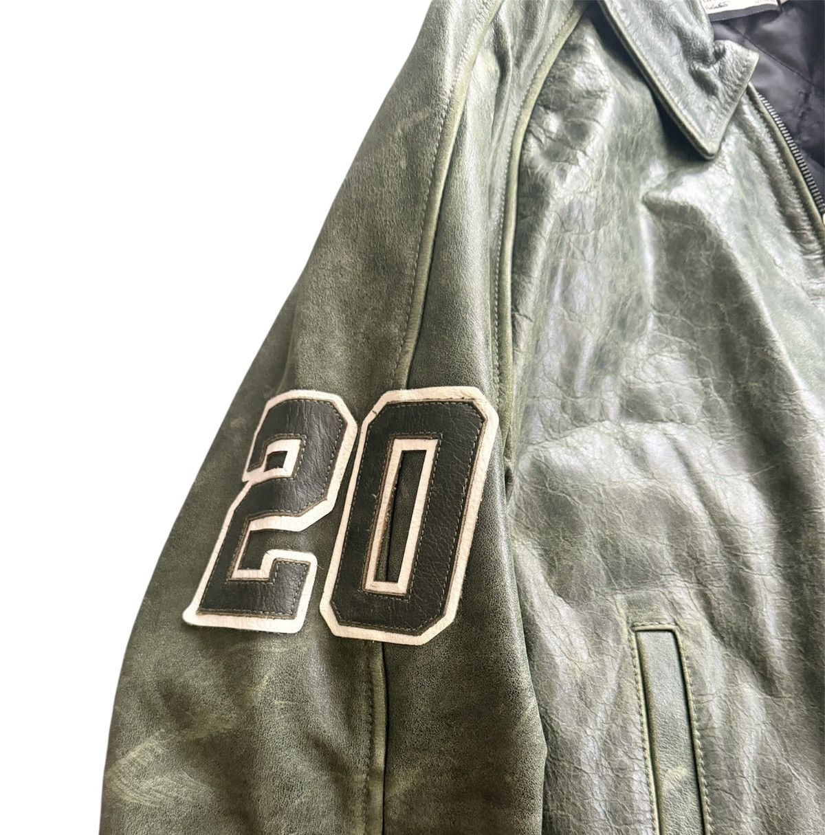 Vale Vale valley dreams leather olive jacket pre owned large Size US L / EU 52-54 / 3 - 3 Thumbnail