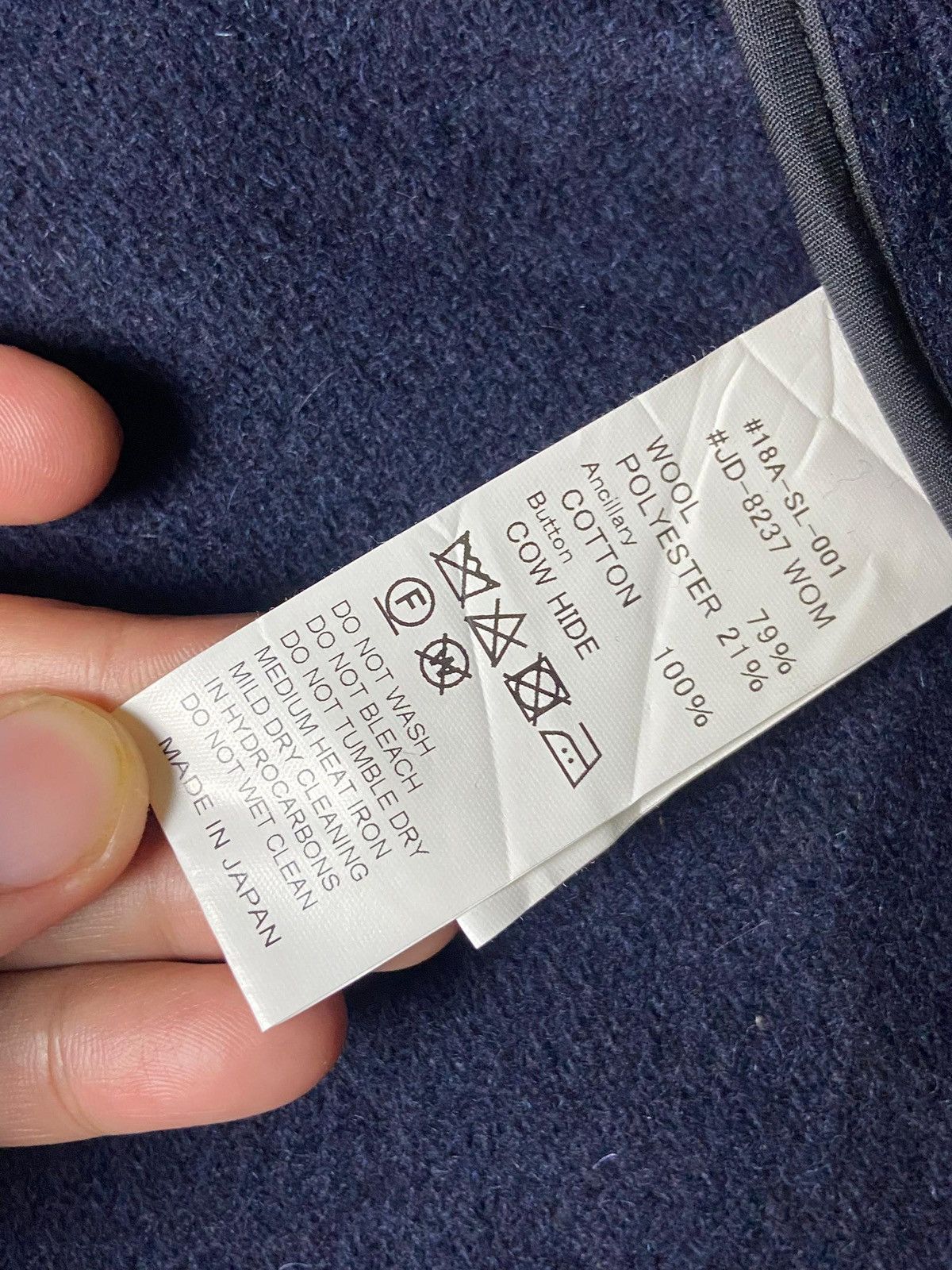 Japanese Brand Panton Vetements de Travail Wool Jacket (148) Size US XXS / EU 40 - 7 Thumbnail