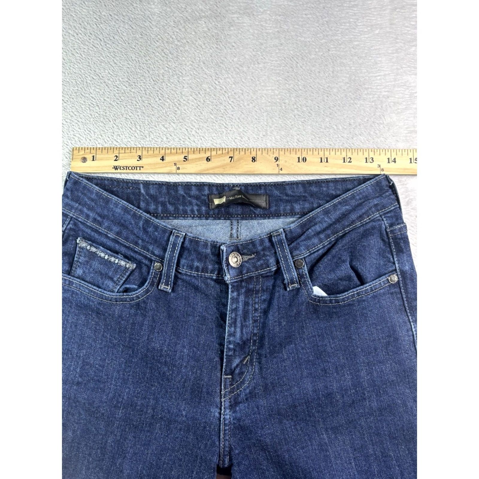 Levi's Levi'S Jeans Womens 8 Blue Women Size 29x30 Mid Rise Skinny Dark Wash Denim Size 30" / US 8 / IT 44 - 7 Thumbnail