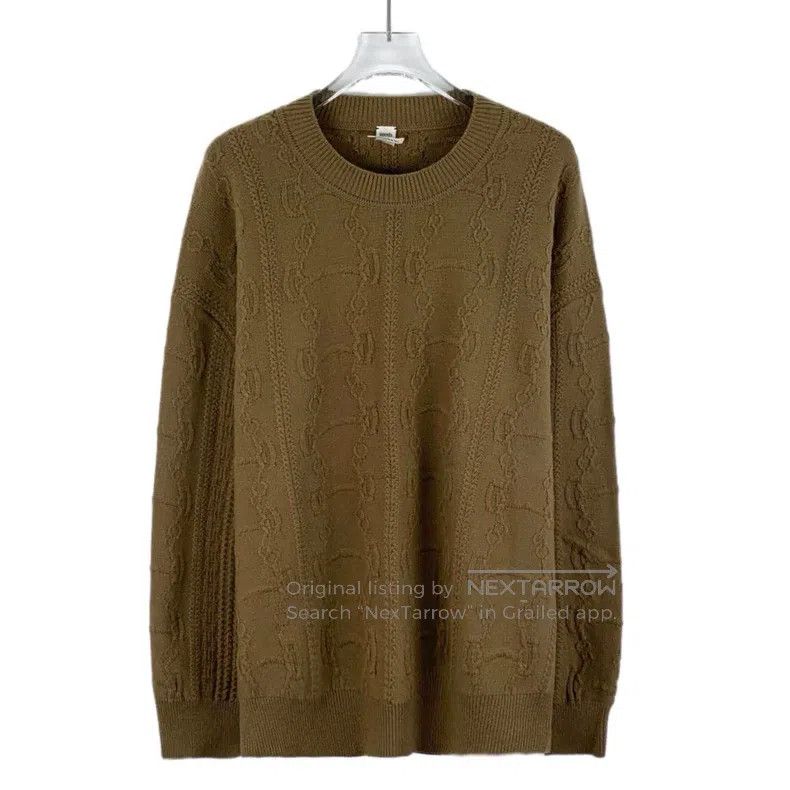 Hermes Hermes Brown Dark Pattern Jacquard Full Print Wool Round N Size XS / US 0-2 / IT 36-38 - 1 Thumbnail