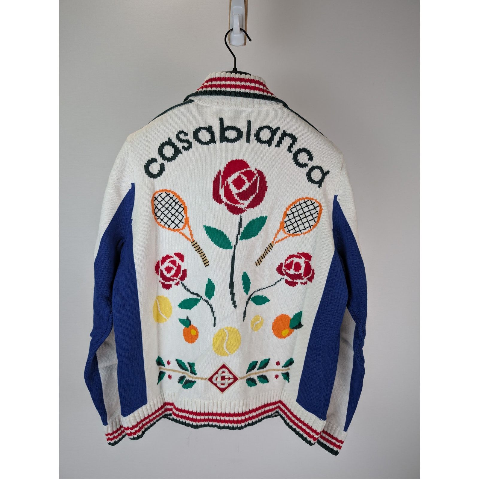 Casablanca o1rshd1 Laurel Intarsia Knit Jacket in Multi Size US XL / EU 56 / 4 - 16 Thumbnail