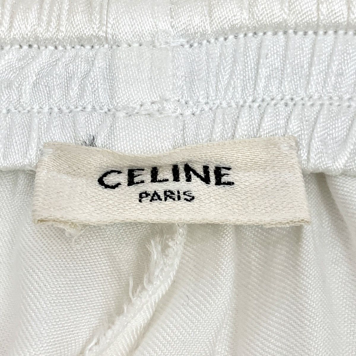 Celine Celine White Triomphe Logo Casual Shorts K26WX Size 24" / US 00 / IT 34 - 5 Thumbnail