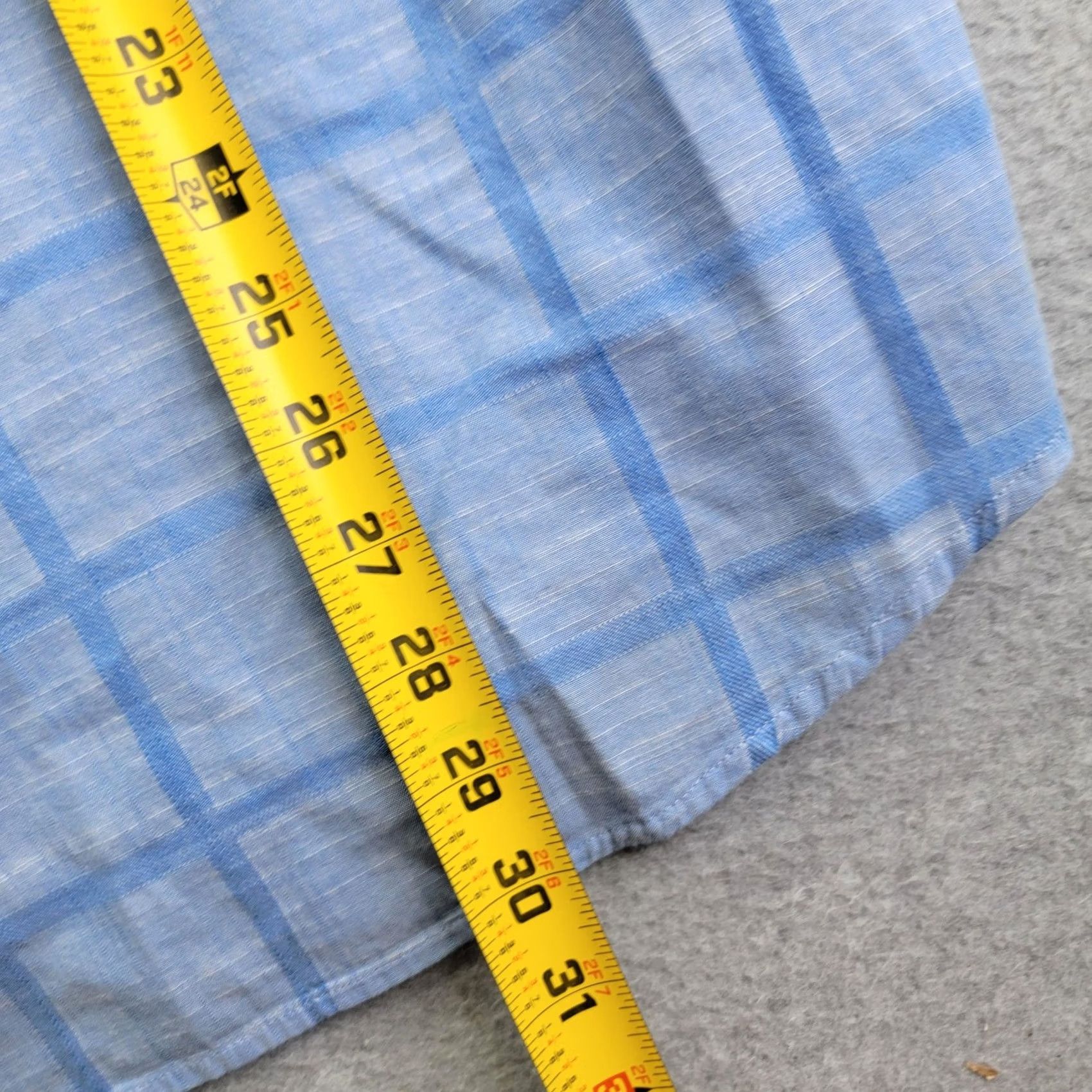 Izod Izod Saltwater Shirt Mens XL Light Blue Plaid Short Sleeve Button 45SW82464 Size US XL / EU 56 / 4 - 6 Thumbnail