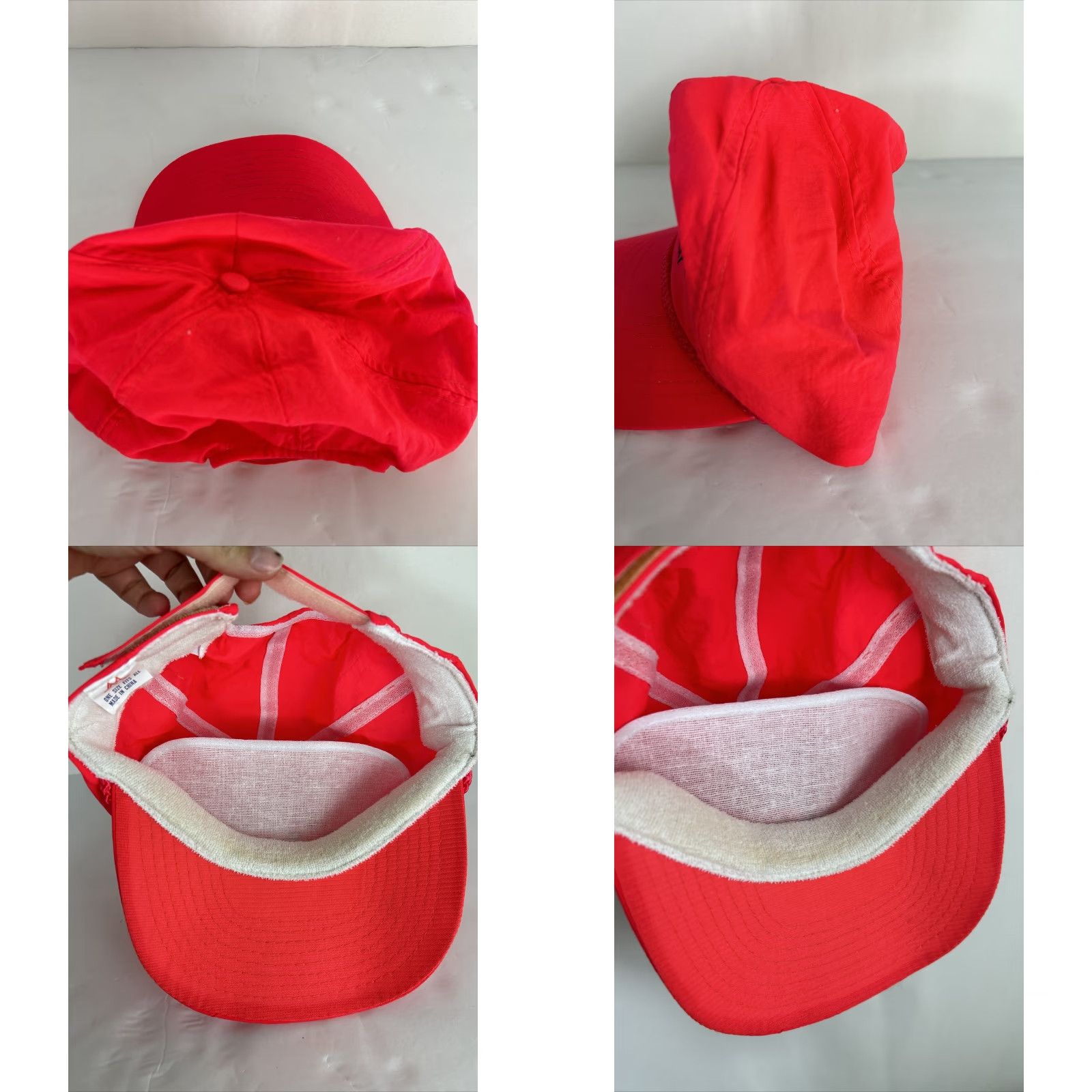 Pinko VINTAGE Neon Pink Strap Back Hat Hook And Loop Granny’s Kitchen Mohr’s Baseball Cap One Size Men Pink Adjustable Baseball Cap Mens Size ONE SIZE - 8 Thumbnail