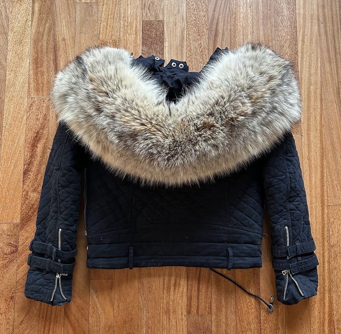 Balmain Balmain fur hood biker jacket Size US L / EU 52-54 / 3 - 2 Thumbnail