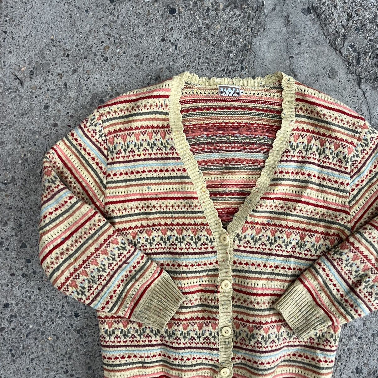 Other Vintage Folk Knitted Cardigan Size S/M Size M / US 6-8 / IT 42-44 - 2 Thumbnail