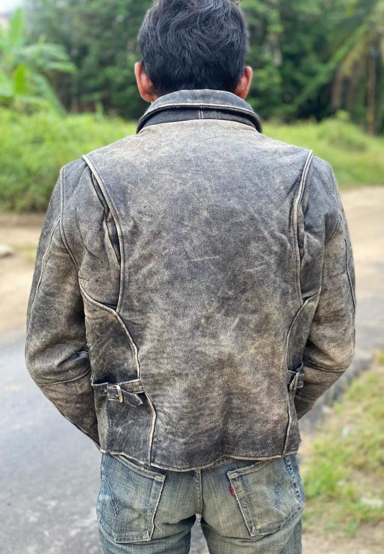 Genuine Leather × Japanese Brand Rare Design 🔥 Ulcolow Leather Jacket Size US S / EU 44-46 / 1 - 3 Thumbnail