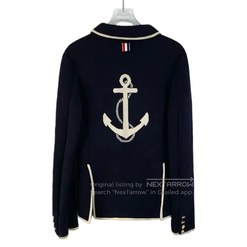 Thom Browne Thom Browne Navy Blue Wool Women's Jacket . Size S / US 4 / IT 40 - 2 Thumbnail