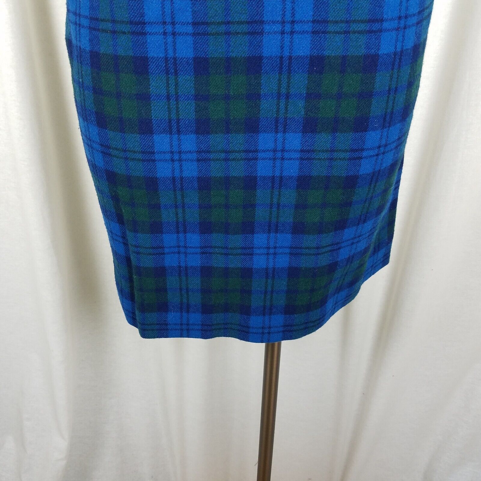 Pendleton Vtg Pendleton Wool Tartan Plaid Skirt 10 24 in Blue Green Size 24" / US 00 / IT 34 - 3 Thumbnail
