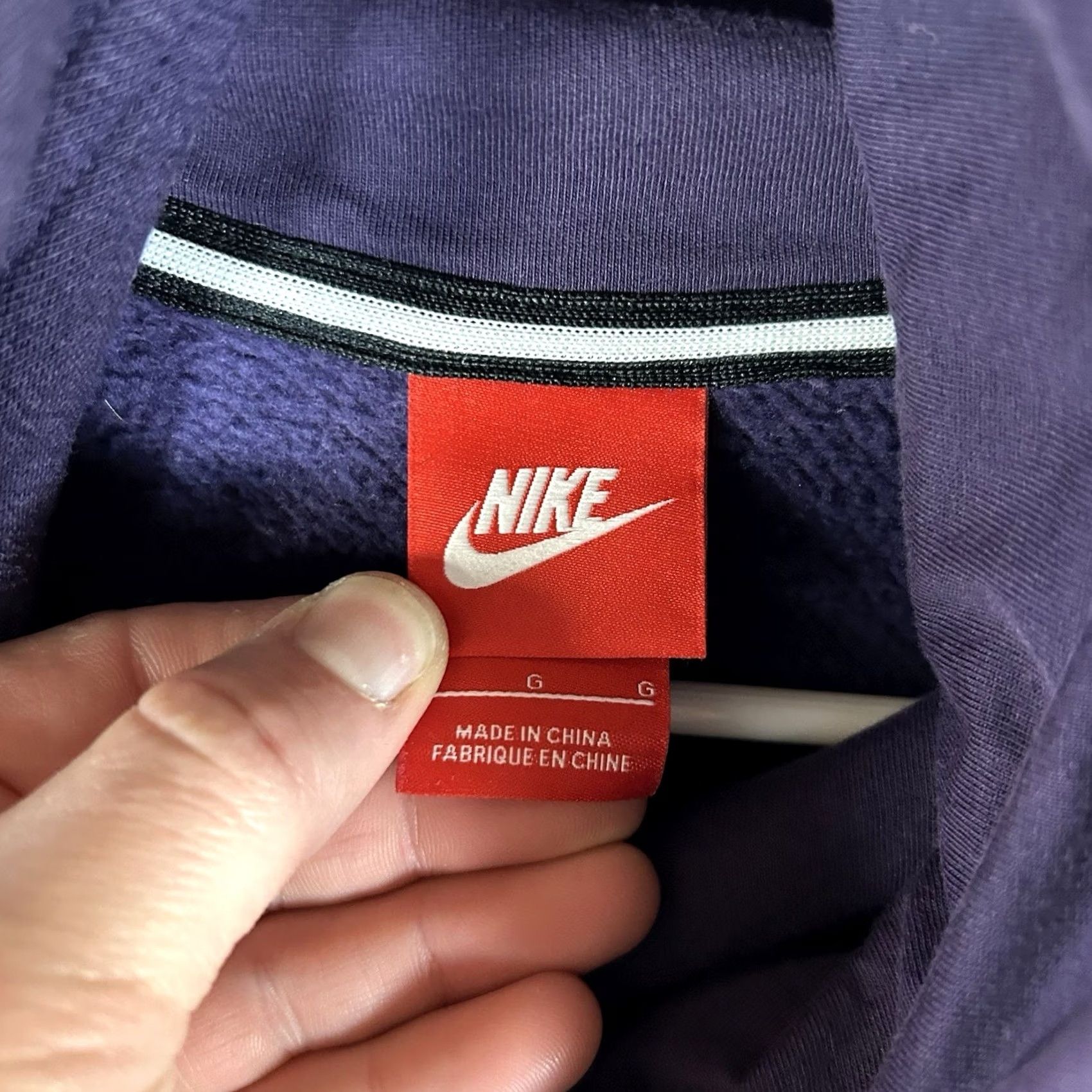 Nike Nike Hoodie Women's Large Purple Long Sleeve Pullover Mockneck Rally Sportswear Hoodie Size L / US 10 / IT 46 - 4 Thumbnail