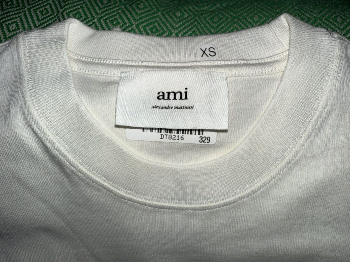 AMI AMI PARIS “De Coeur” embroidered cotton-jersey Tee! UNISEX! Size US XS / EU 42 / 0 - 2 Thumbnail