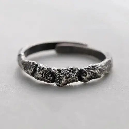 Vintage Retro Mountain Peak Rock Ring Size ONE SIZE - 6 Thumbnail