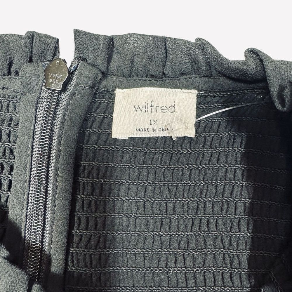 Aritzia New Aritzia Wilfred Tempest Smocked Chiffon Black Blouse Si Size XXL / US 16-18 / IT 52-54 - 7 Thumbnail