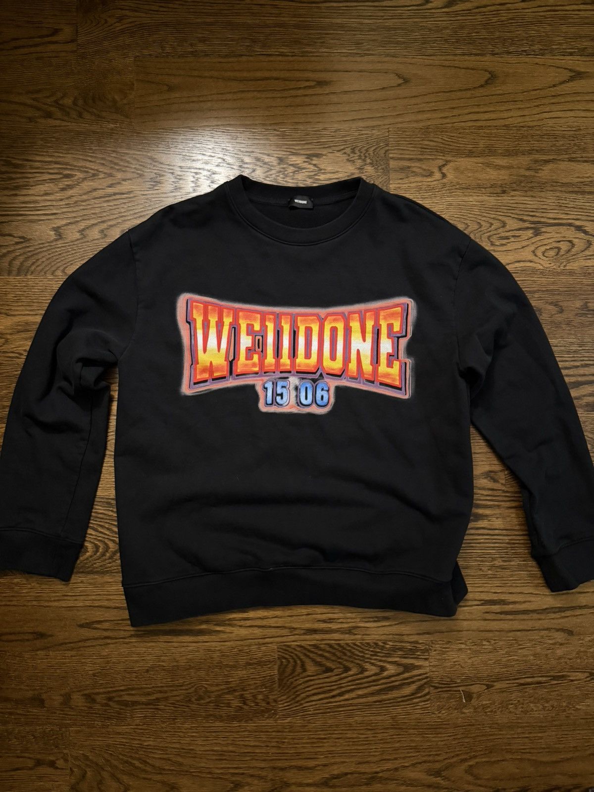 WE11DONE We11Done WELLDONE Logo Crewneck Sweater Size US XL / EU 56 / 4 - 1 Thumbnail
