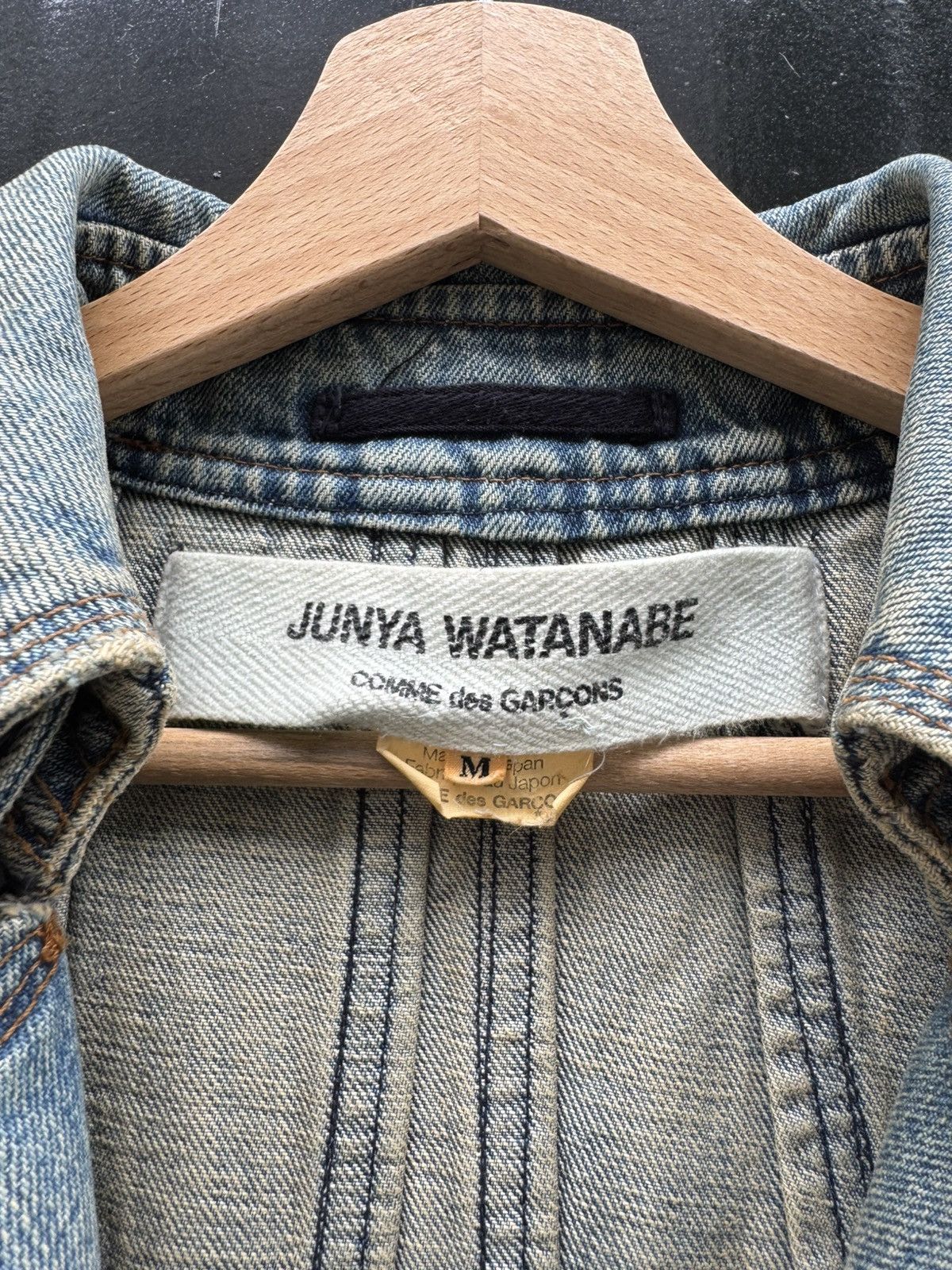Junya Watanabe Junya Watanabe SS02 Stonewash Military Denim Coat Size US S / EU 44-46 / 1 - 3 Thumbnail