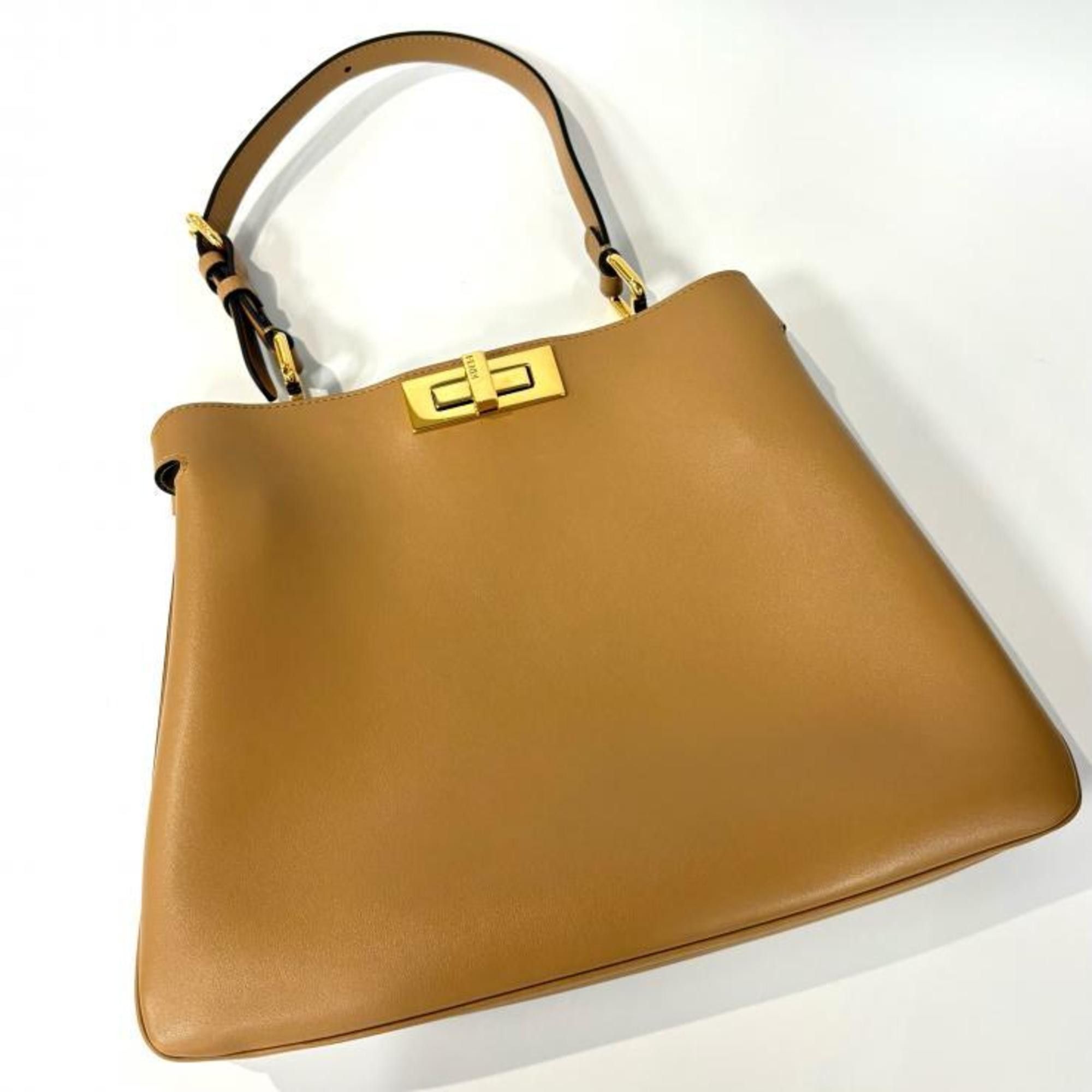 Fendi Fendi Peekaboo Soft Medium Calfskin Beige Handbag 8BN353.AOVH Size ONE SIZE - 1 Thumbnail