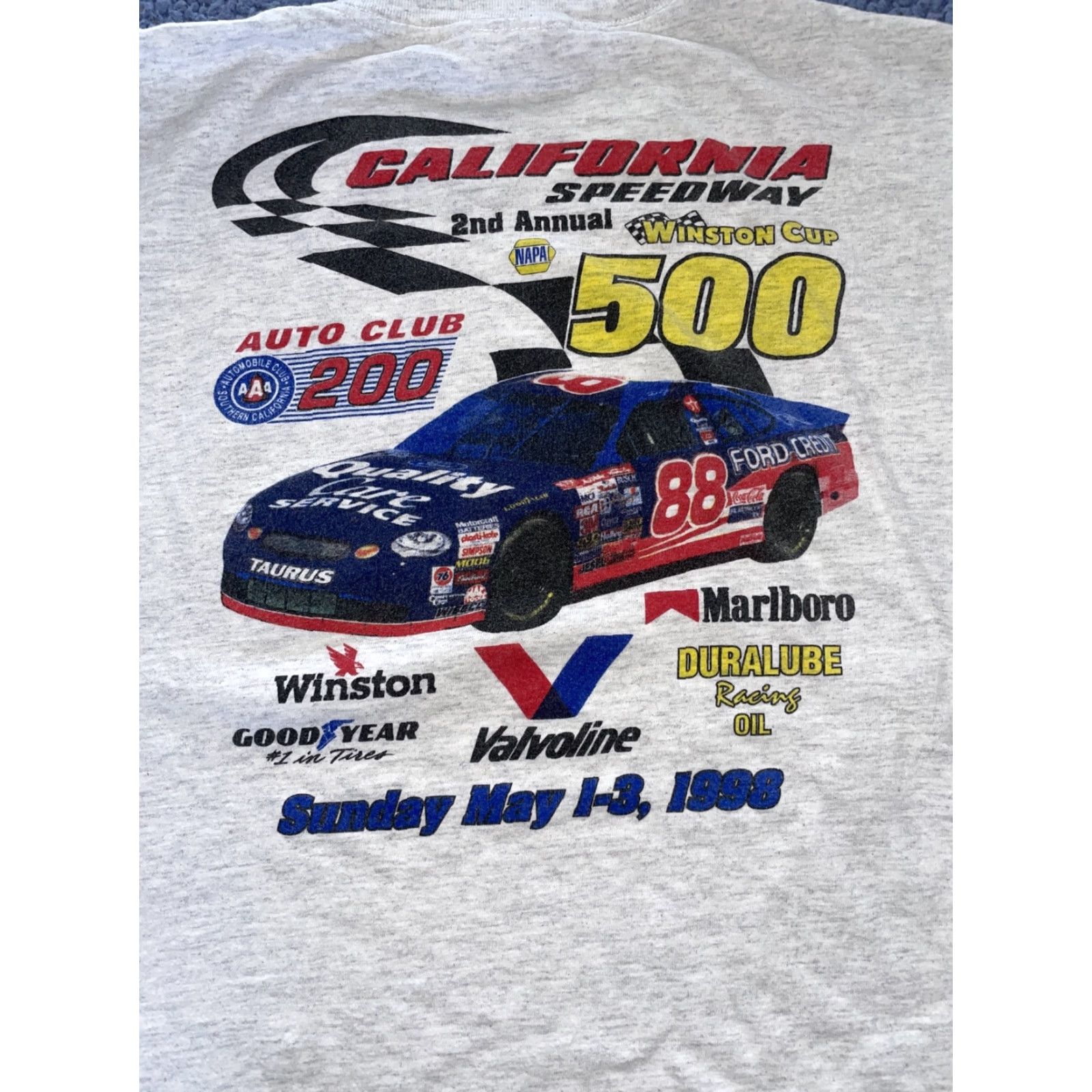 Brooks Nascar 50th anniversary t shirt heather greg Medium Mens T-Shirt Gray M Size US M / EU 48-50 / 2 - 2 Thumbnail