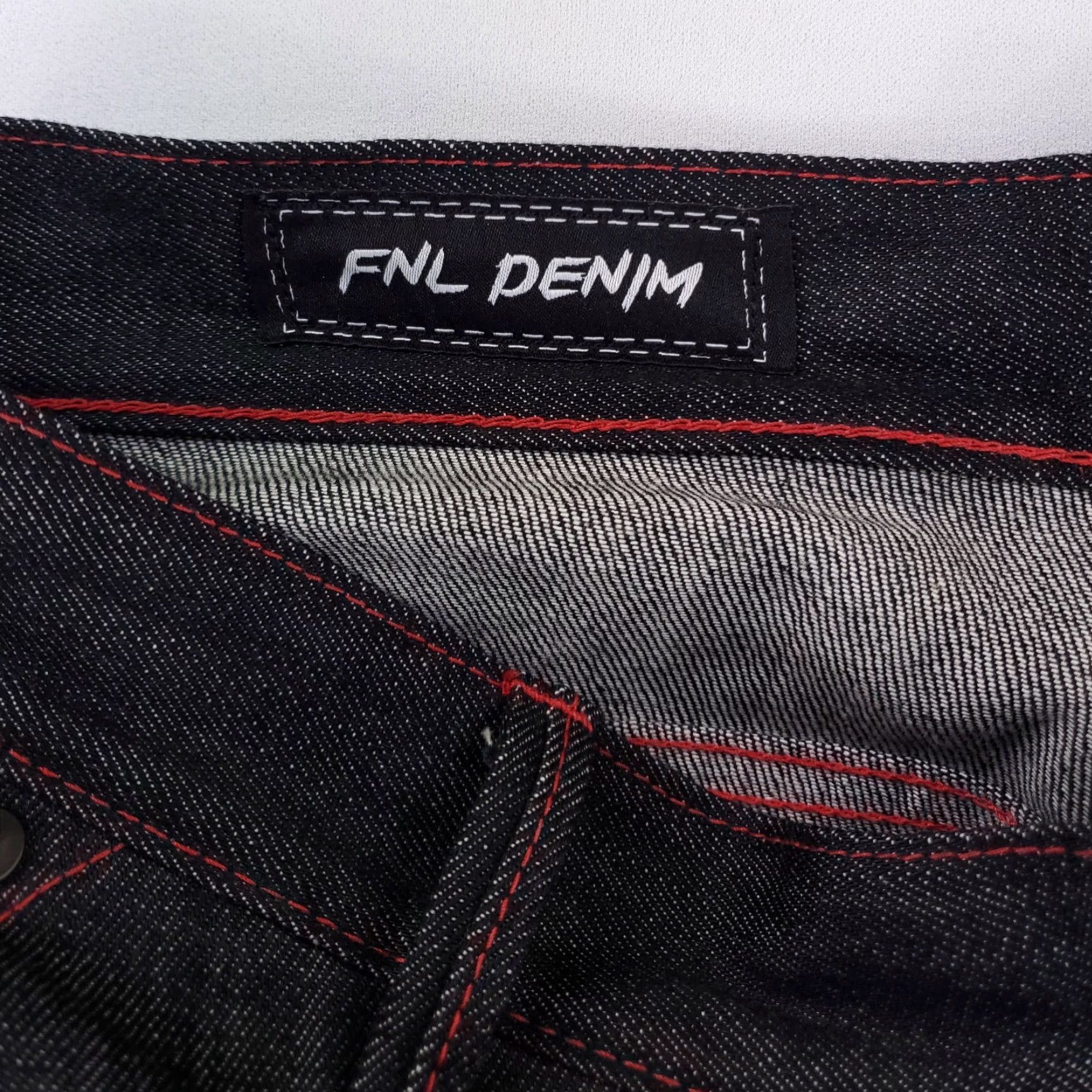 Denime FNL Jeans Black Mens 33 x 35 Raw Denim Selvedge Size US 33 - 3 Thumbnail