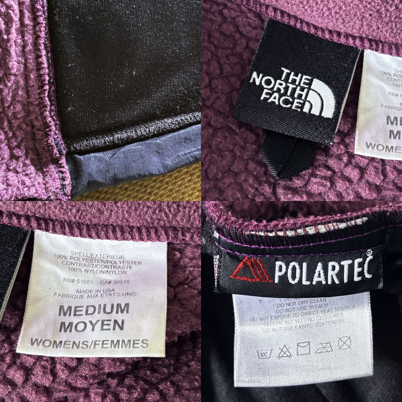 The North Face VINTAGE The North Face Fleece Jacket Women's Medium Burgundy Polartec Light Size M / US 6-8 / IT 42-44 - 8 Thumbnail