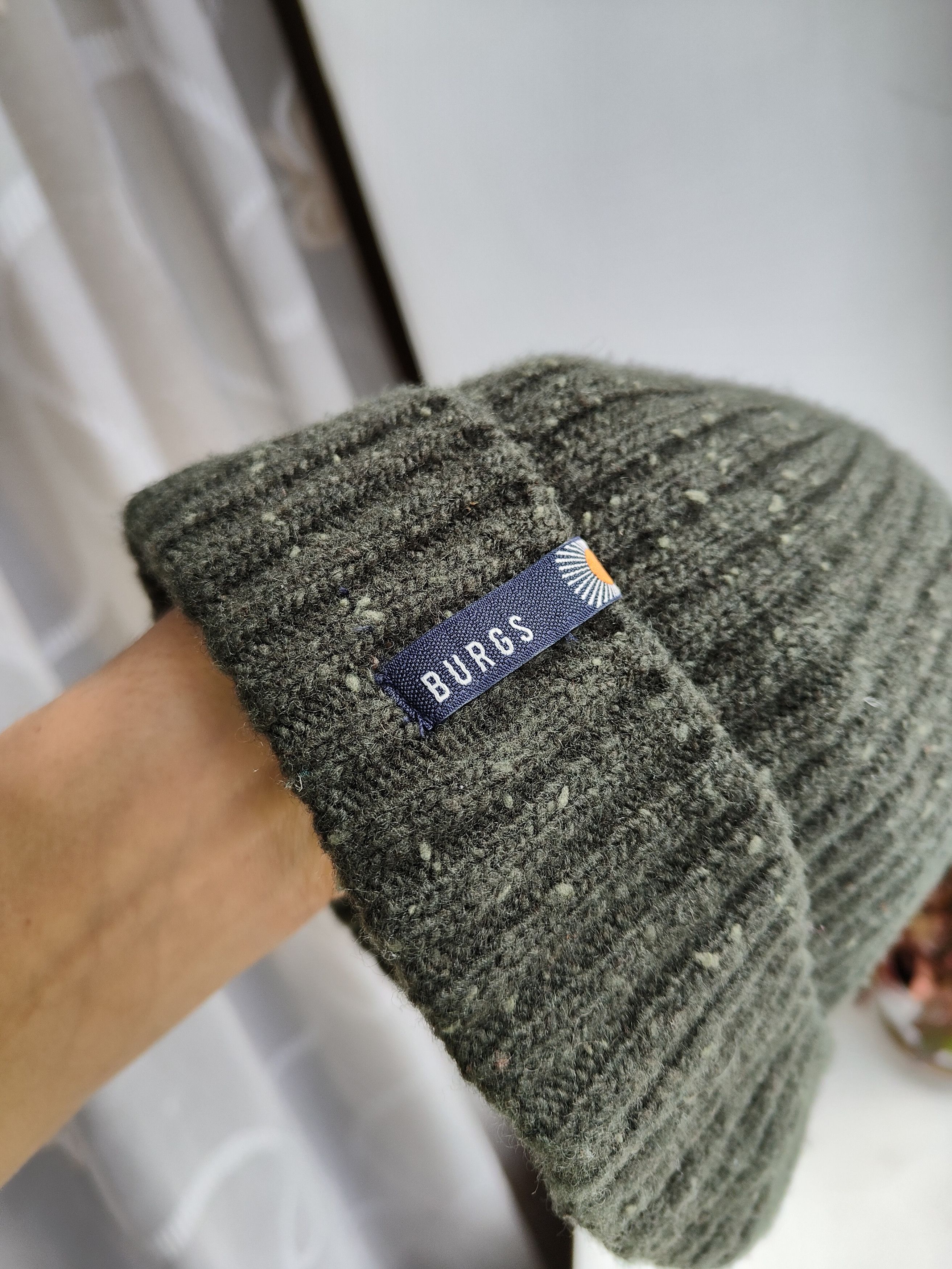 Designer Wool Beanie Knitted Hat Burgs England Man's Woolen Hat Size ONE SIZE - 3 Thumbnail