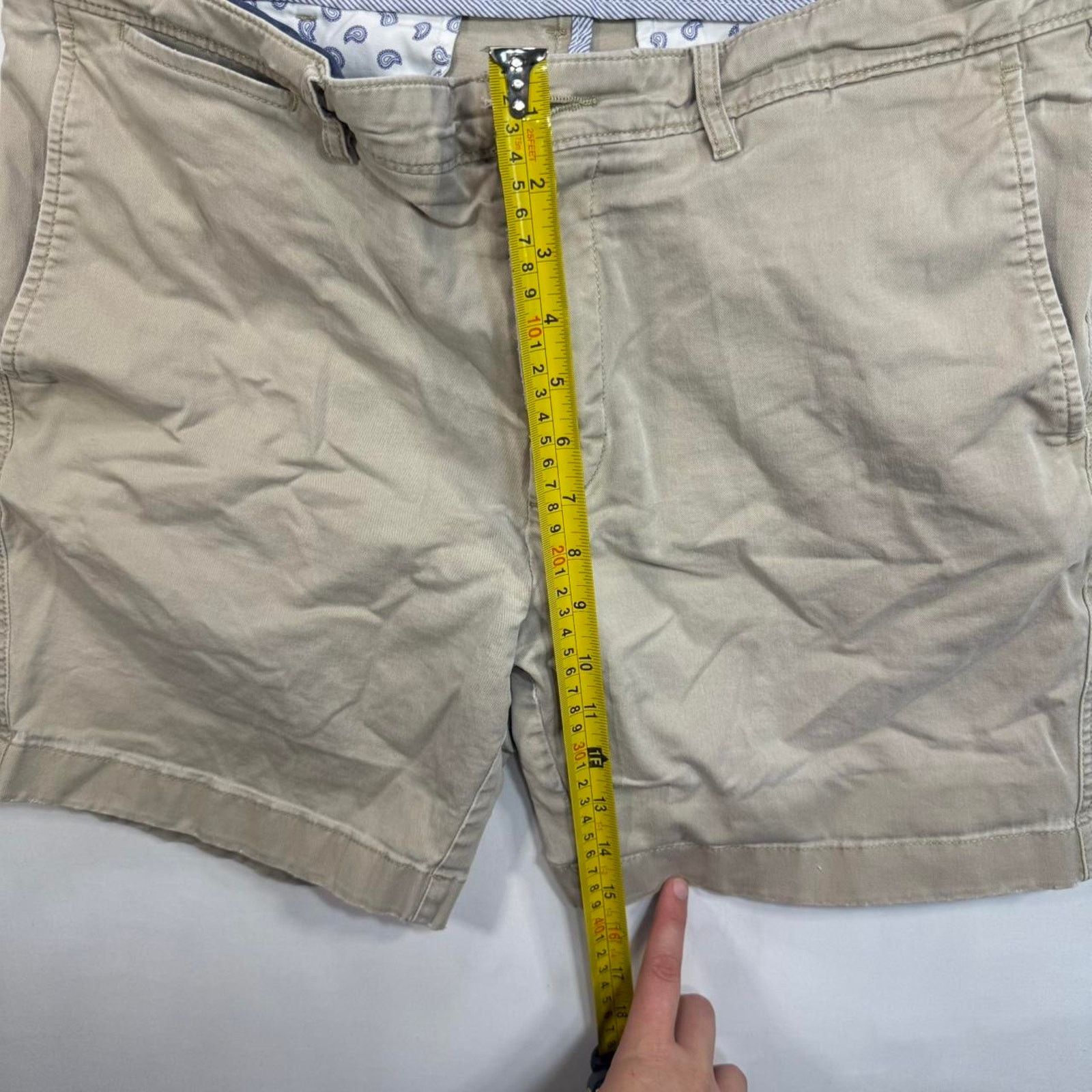 Bugatti Bugatti Men’s Tan chino shorts with Navy Blue Comfort sz 35 Size US 35 - 4 Thumbnail