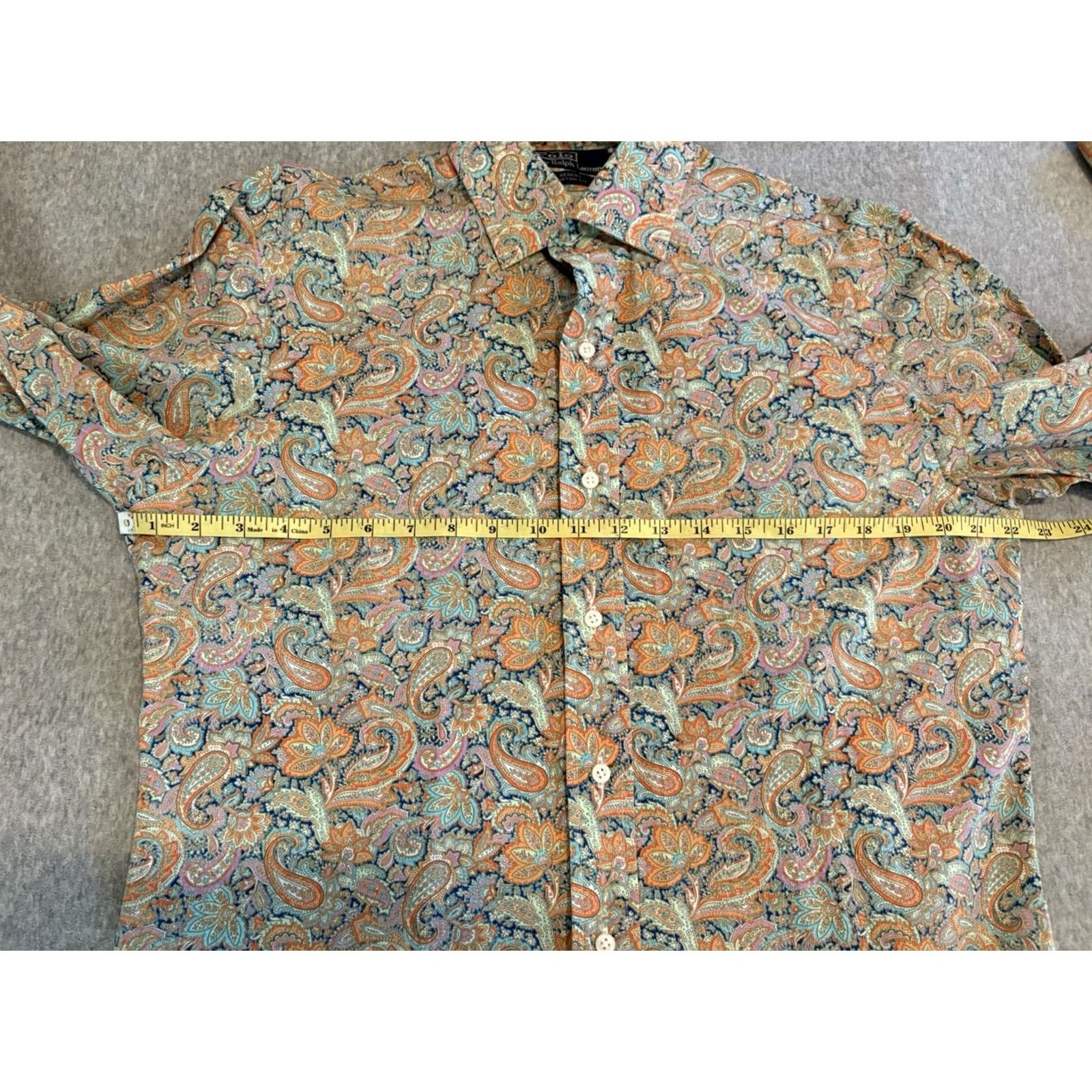 Polo Ralph Lauren Polo Ralph Lauren Button-Up Shirt Long Sleeve Paisley M Multicolor Reg. Fit Men Shirt Size US M / EU 48-50 / 2 - 4 Thumbnail