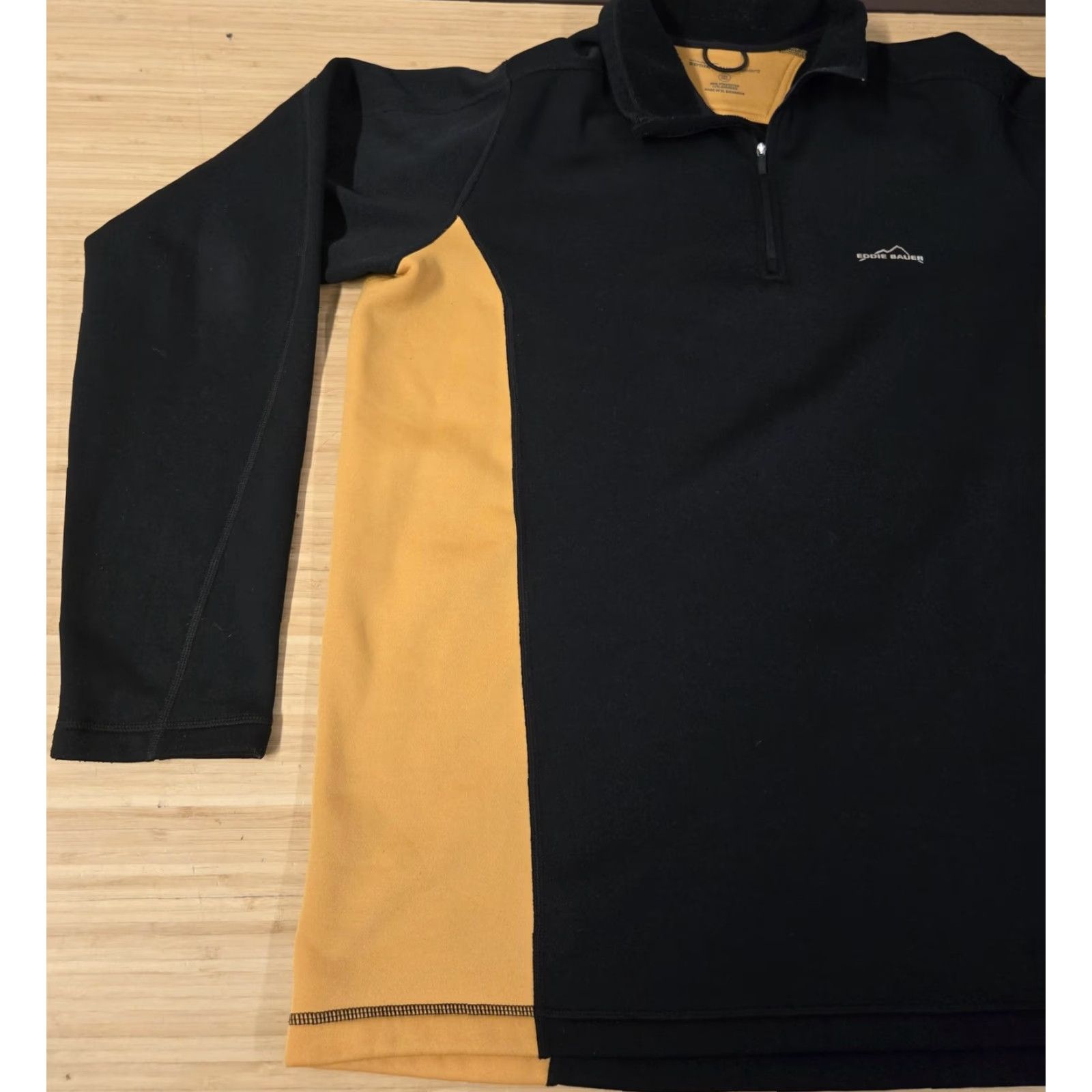 Eddie Bauer Eddie Bauer Sport Pullover Mens 2XLT Black Colorblock 1/4 Zip Fleece Stretch Mock Neck Long Sleeve Casual Size US XXL / EU 58 / 5 - 3 Thumbnail