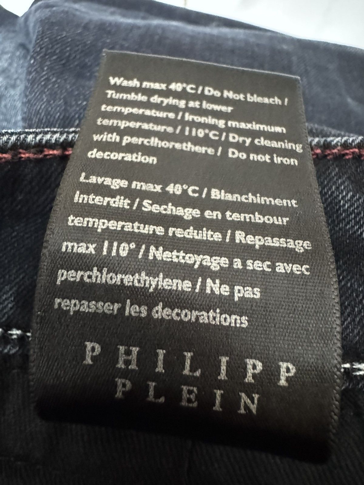 Philipp Plein Philipp Plein men's blue stretch-cotton denim jeans Size US 32 / EU 48 - 5 Thumbnail